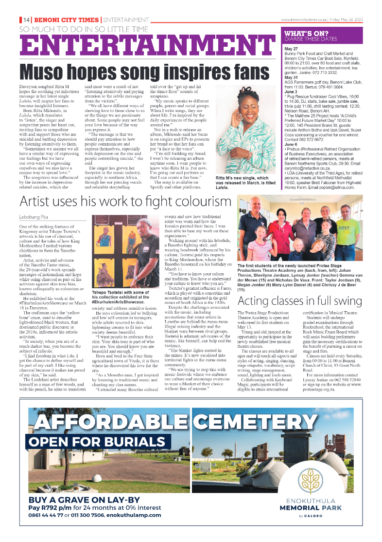 Benoni City Times 26 May 2023 page 14