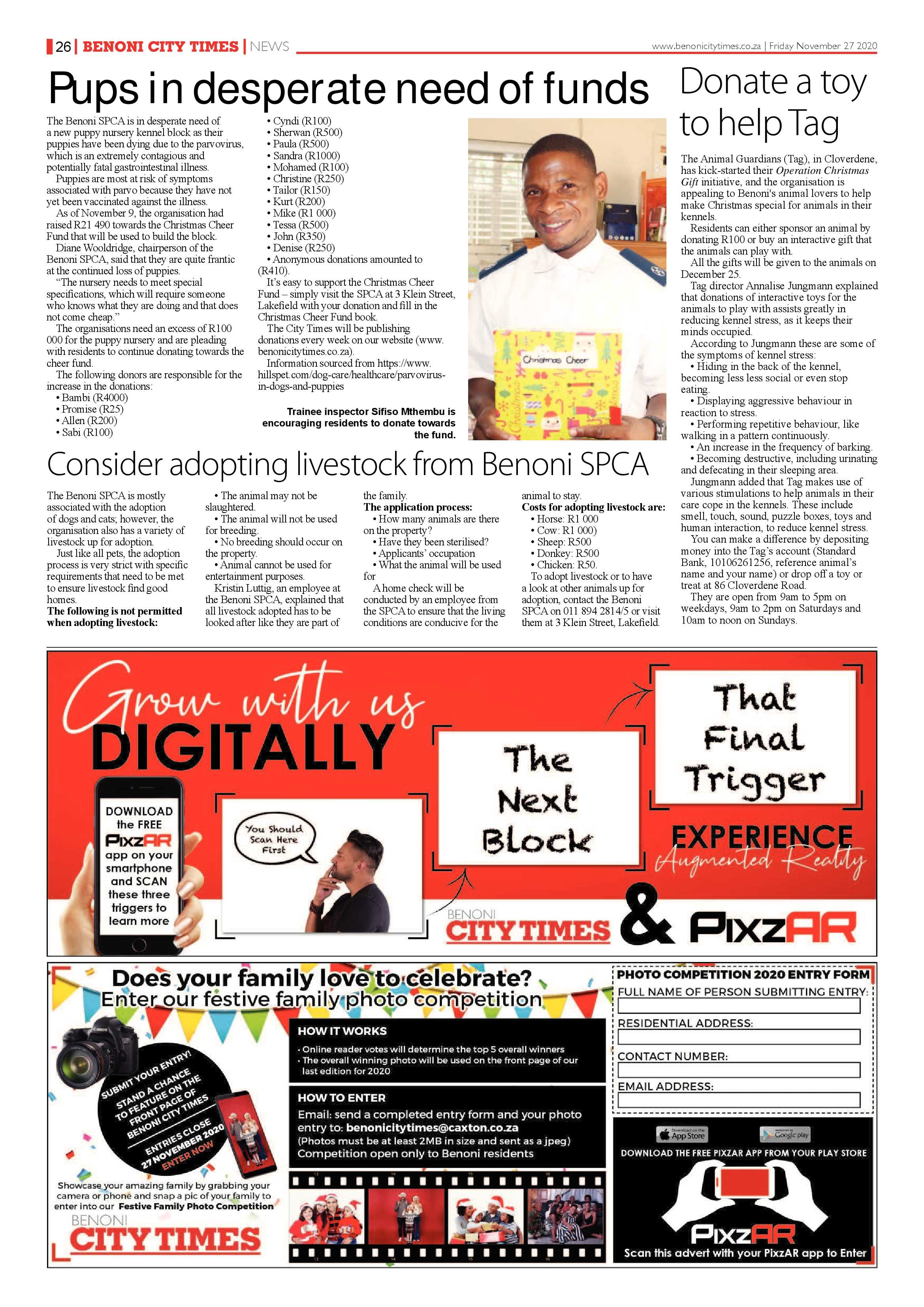 Benoni City Times 26 November 2020 page 26