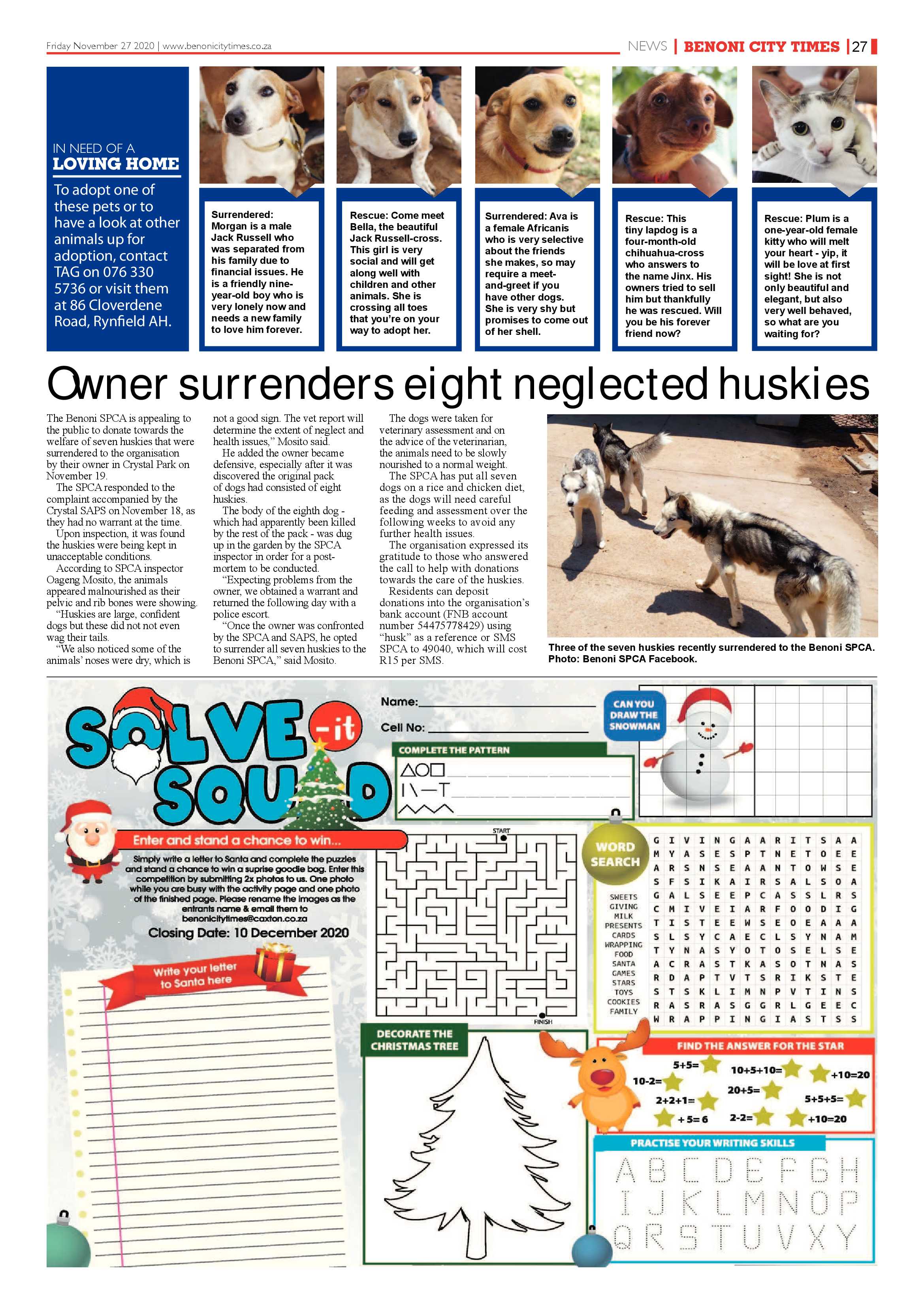 Benoni City Times 26 November 2020 page 27