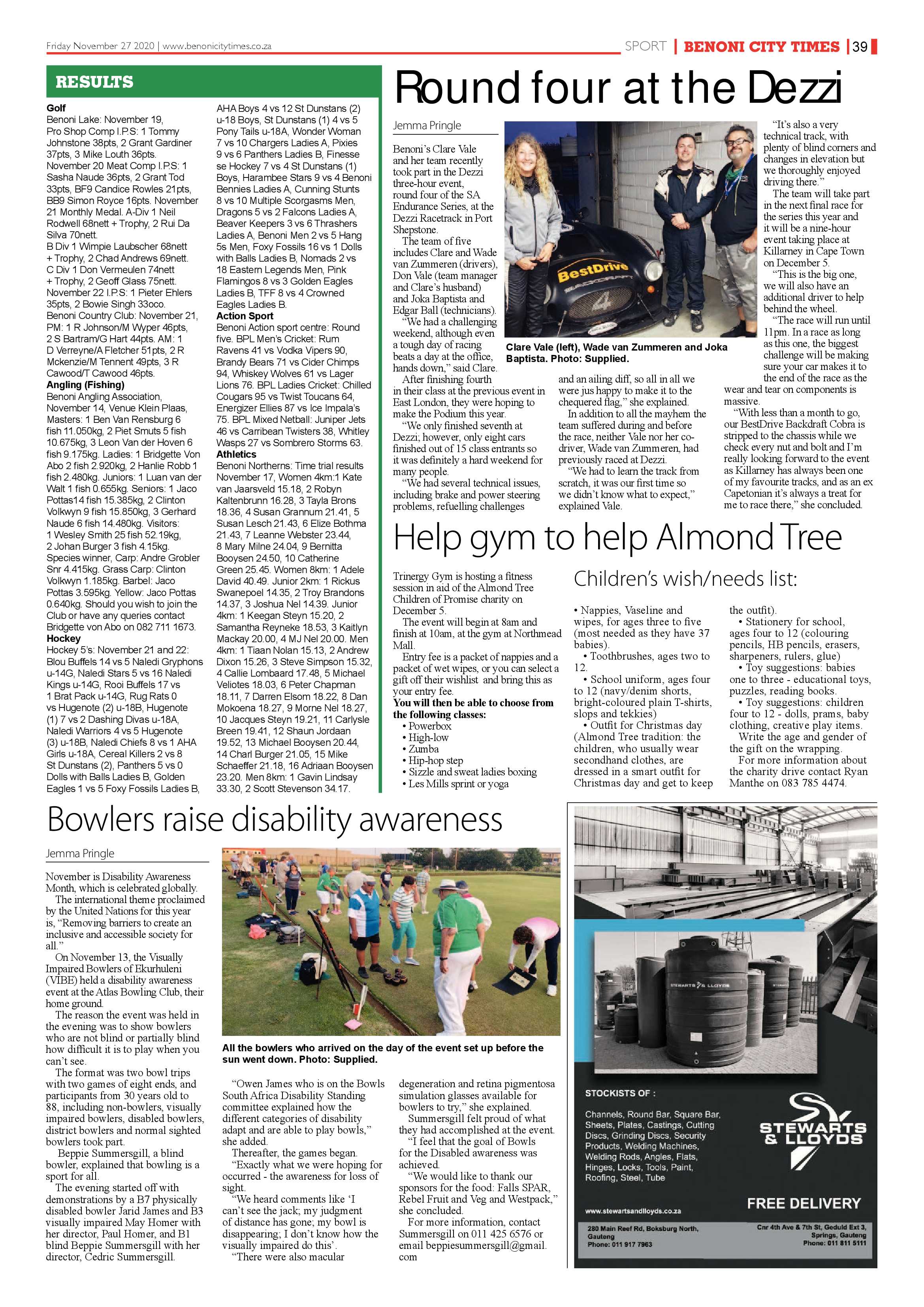 Benoni City Times 26 November 2020 page 39