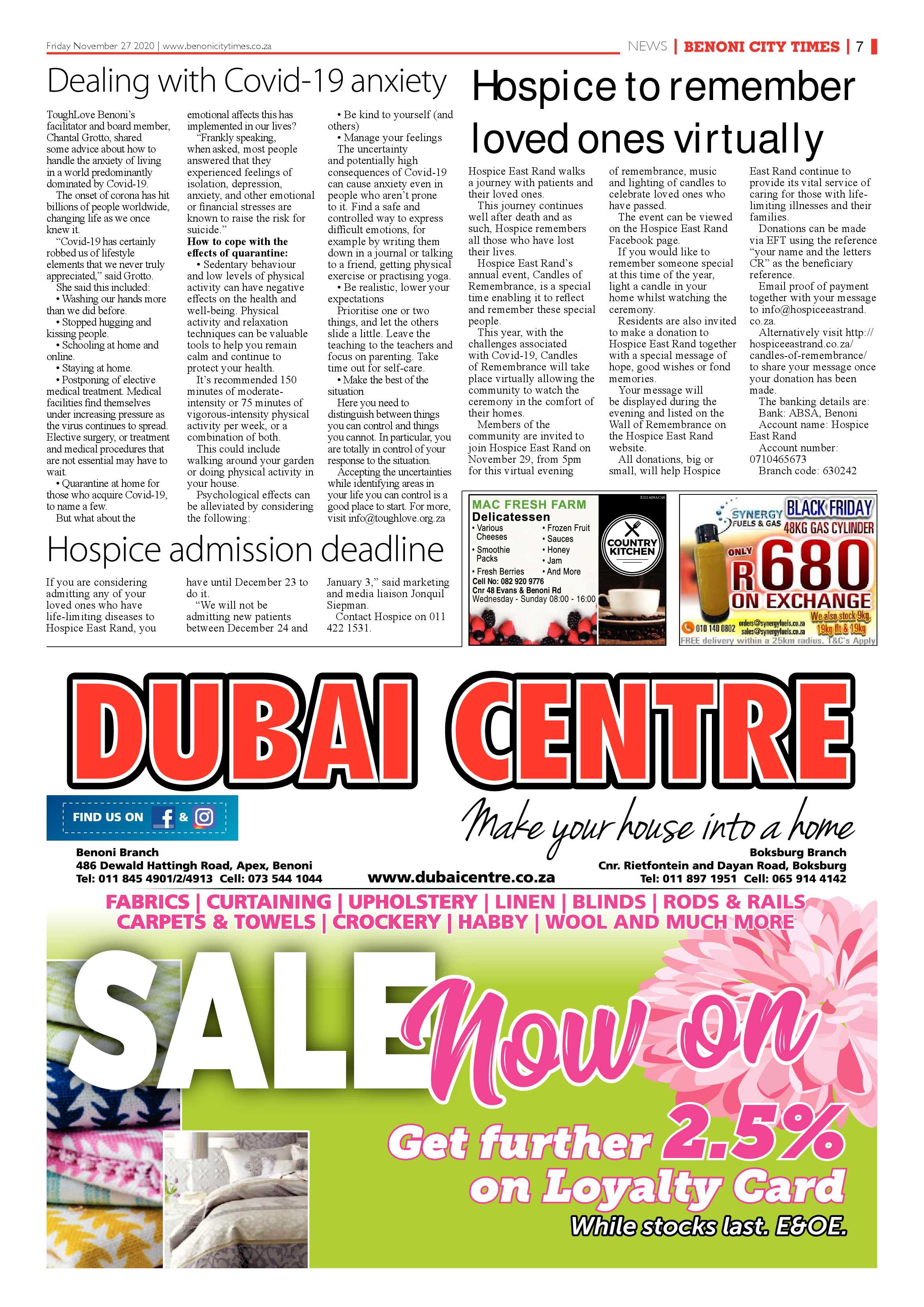 Benoni City Times 26 November 2020 page 7