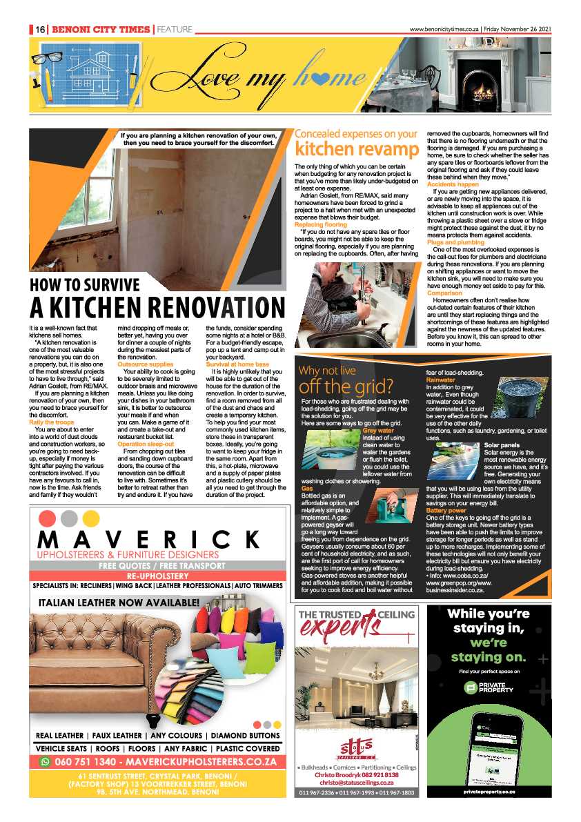 Benoni City Times 26 November 2021 page 16