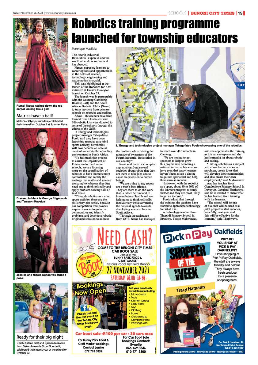 Benoni City Times 26 November 2021 page 19
