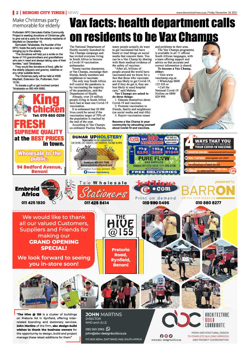 Benoni City Times 26 November 2021 page 2