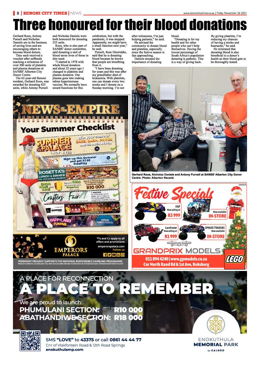 Benoni City Times 26 November 2021 page 8