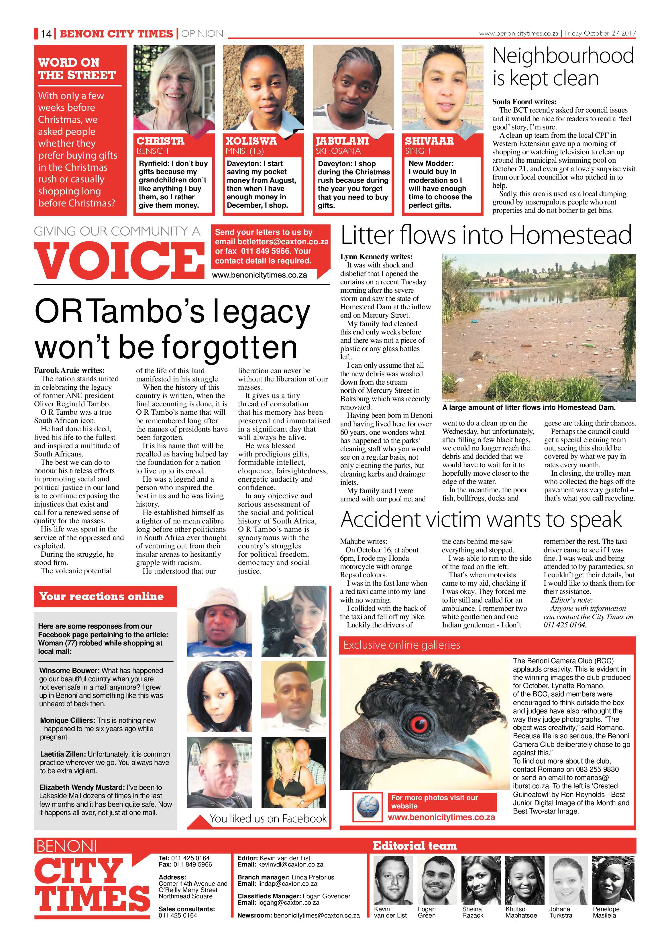 Benoni City Times 26 October 2017 page 14