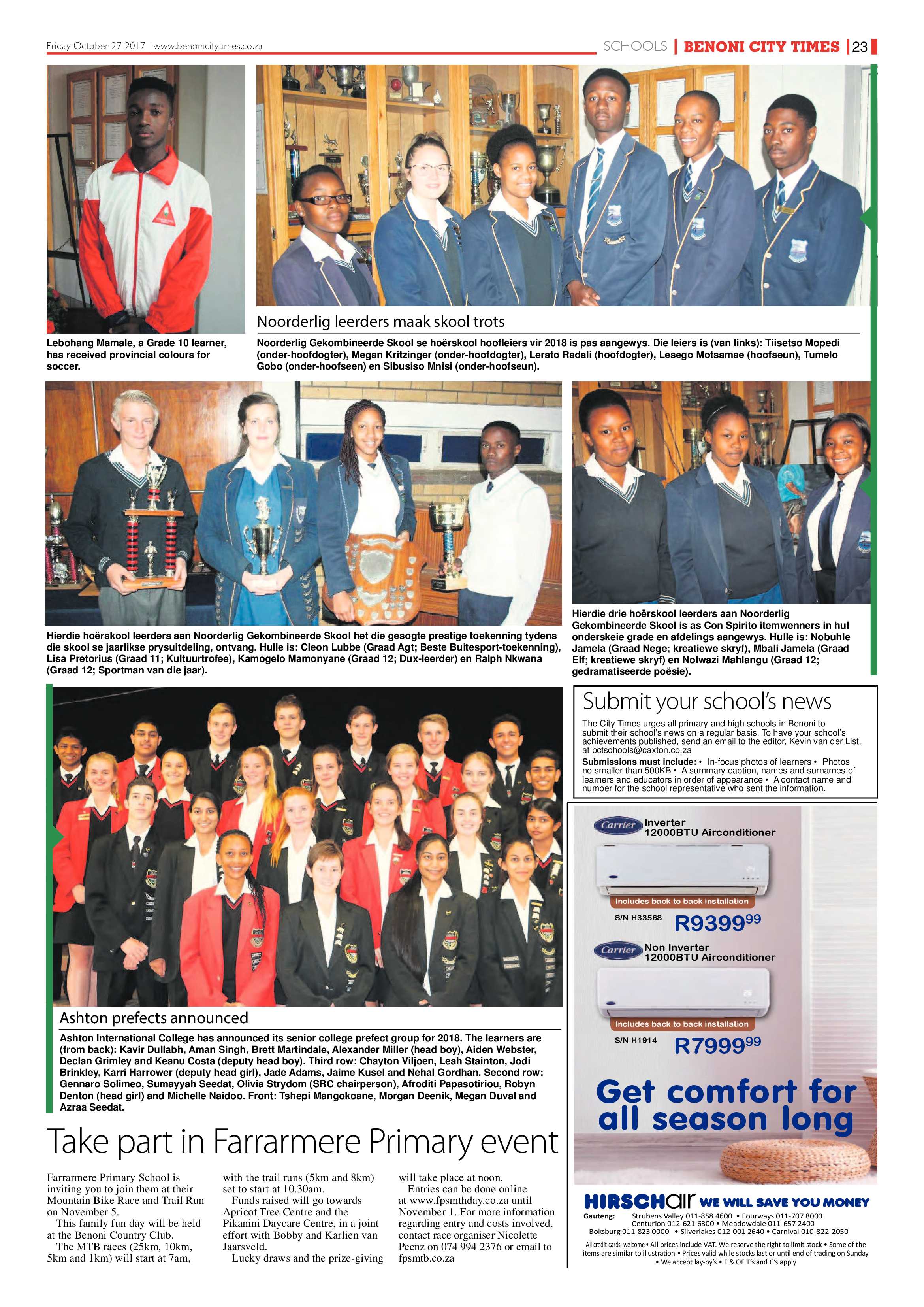 Benoni City Times 26 October 2017 page 23