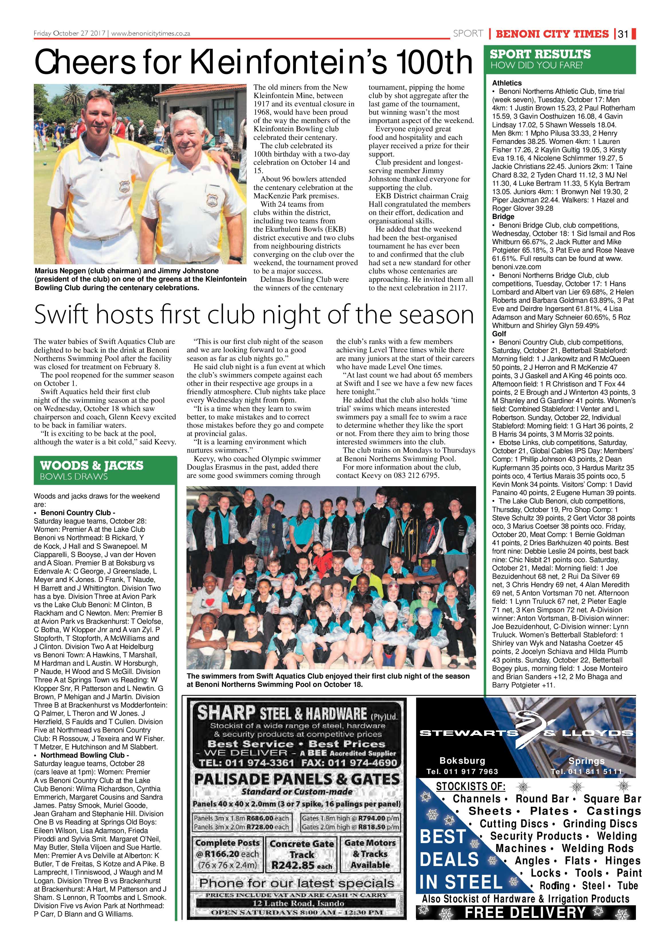 Benoni City Times 26 October 2017 page 31