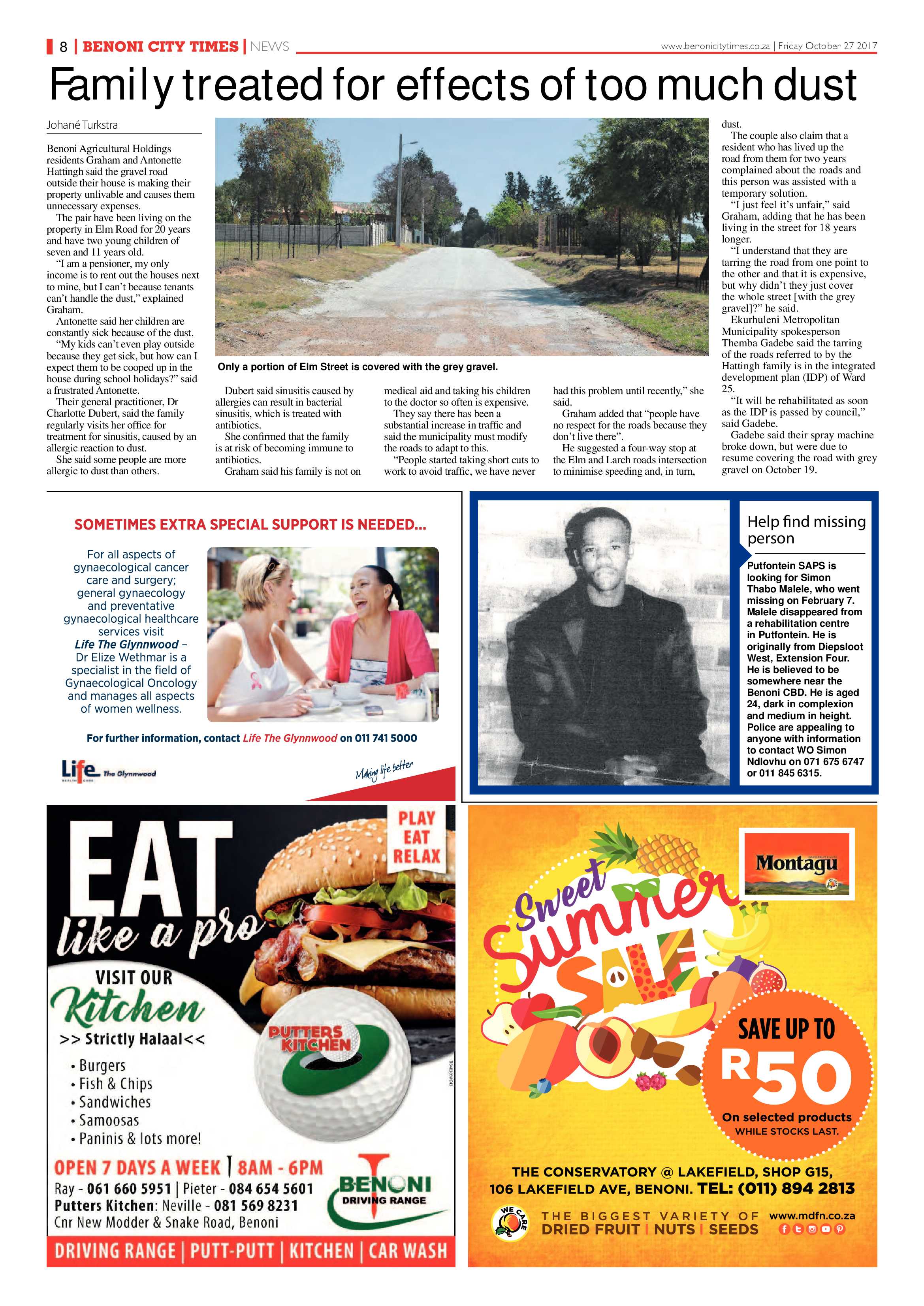 Benoni City Times 26 October 2017 page 8