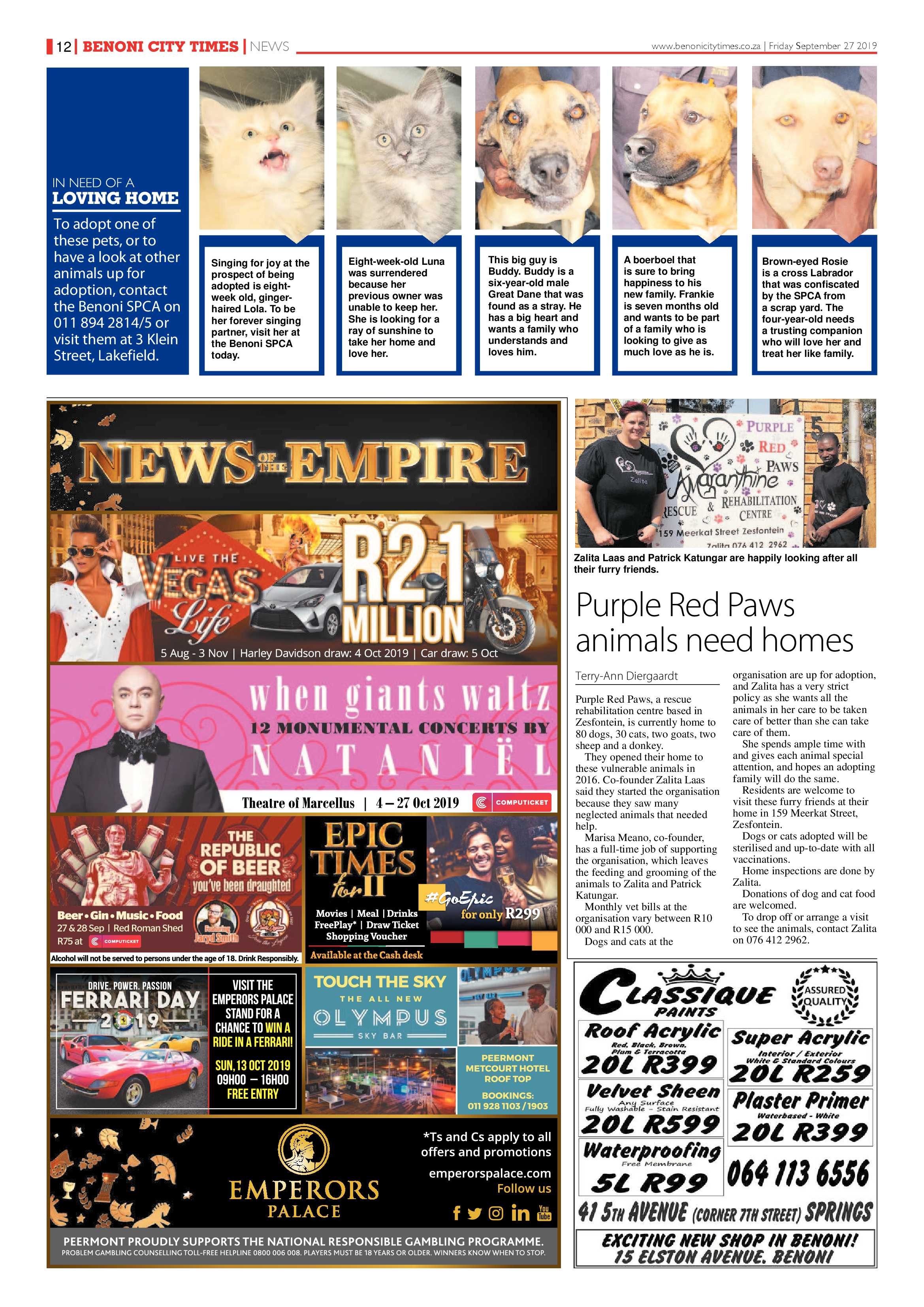 Benoni City Times 26 September 2019 page 12
