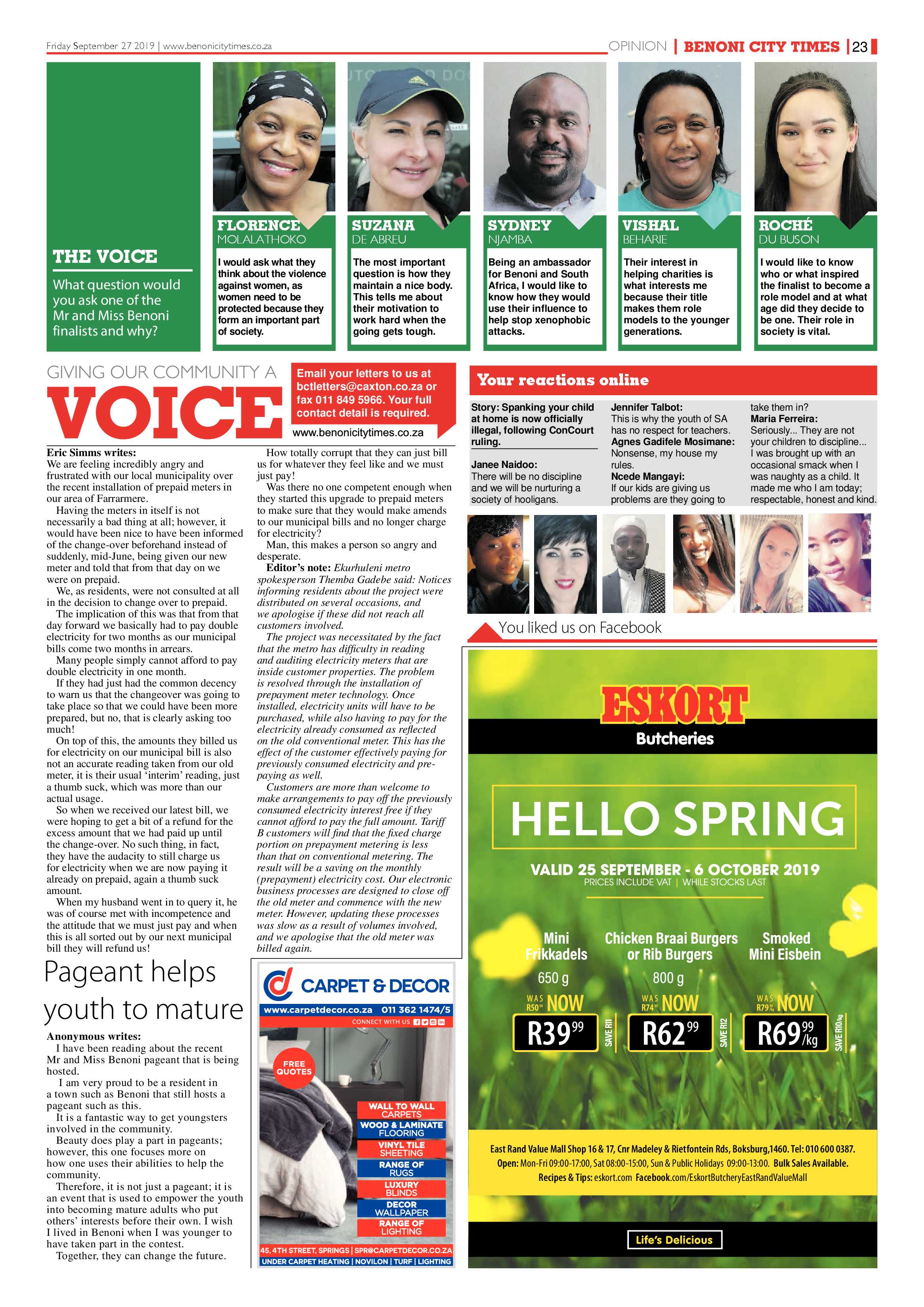 Benoni City Times 26 September 2019 page 23