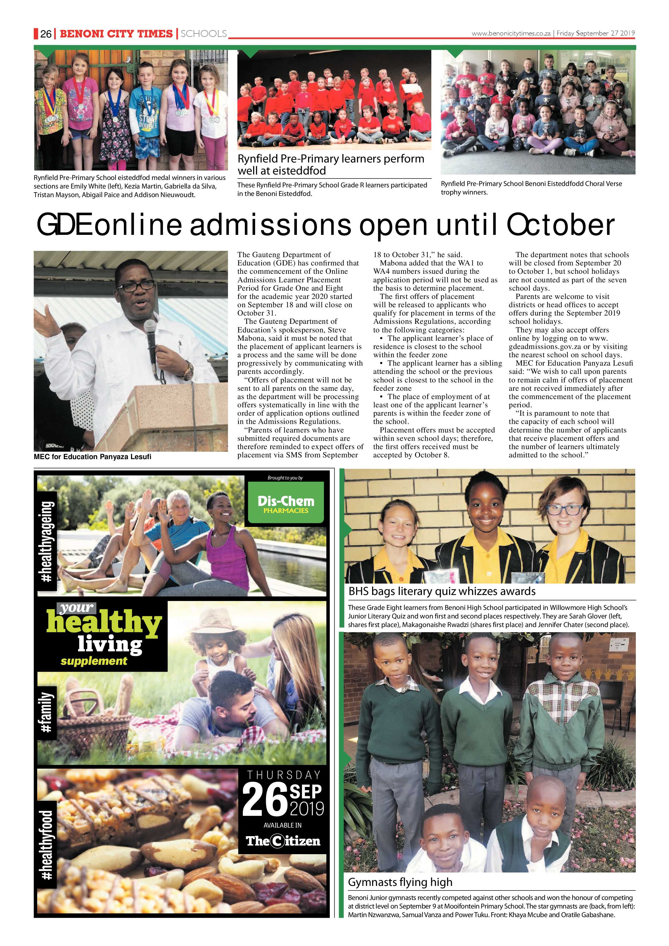 Benoni City Times 26 September 2019 page 26
