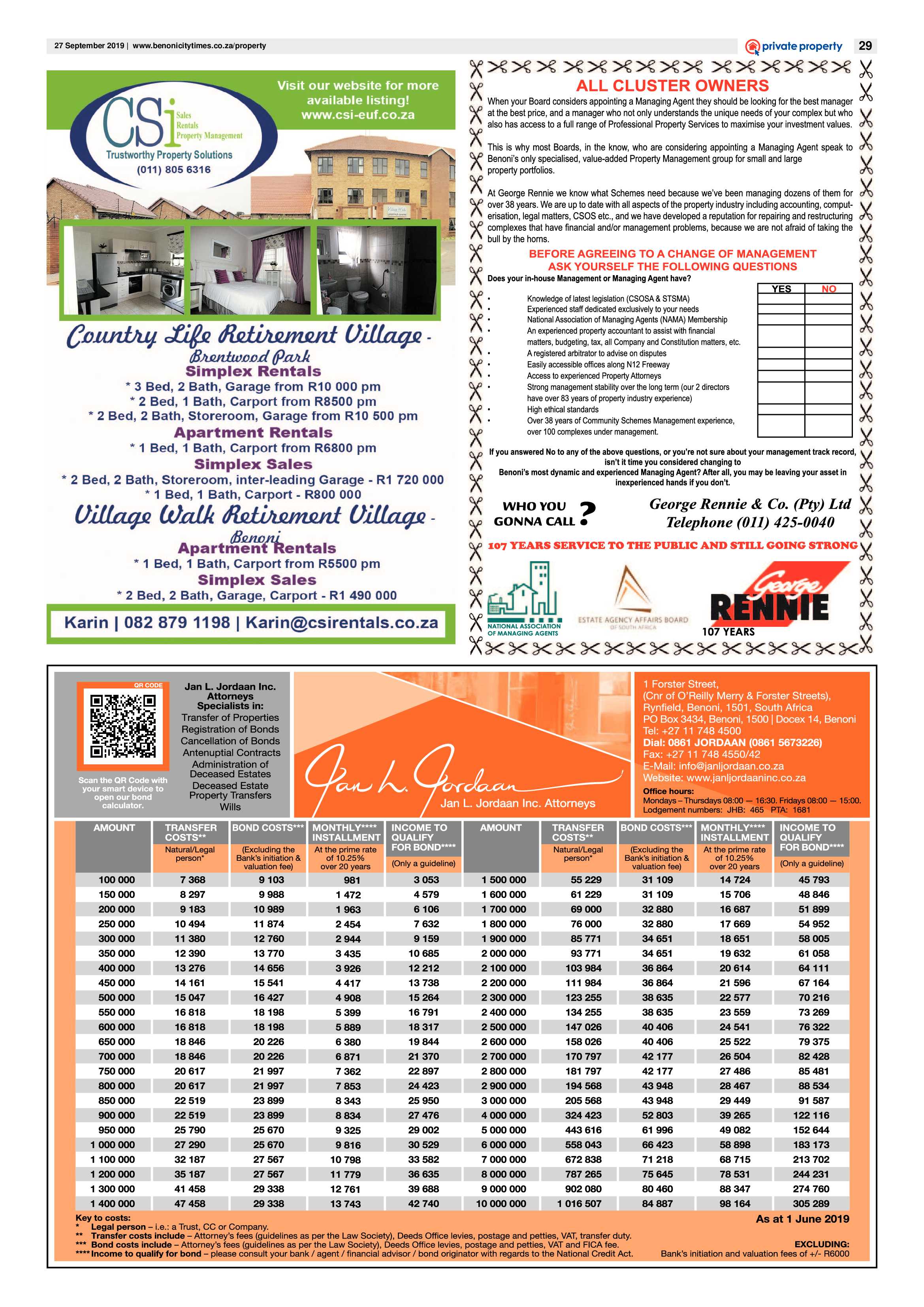 Benoni City Times 26 September 2019 page 29
