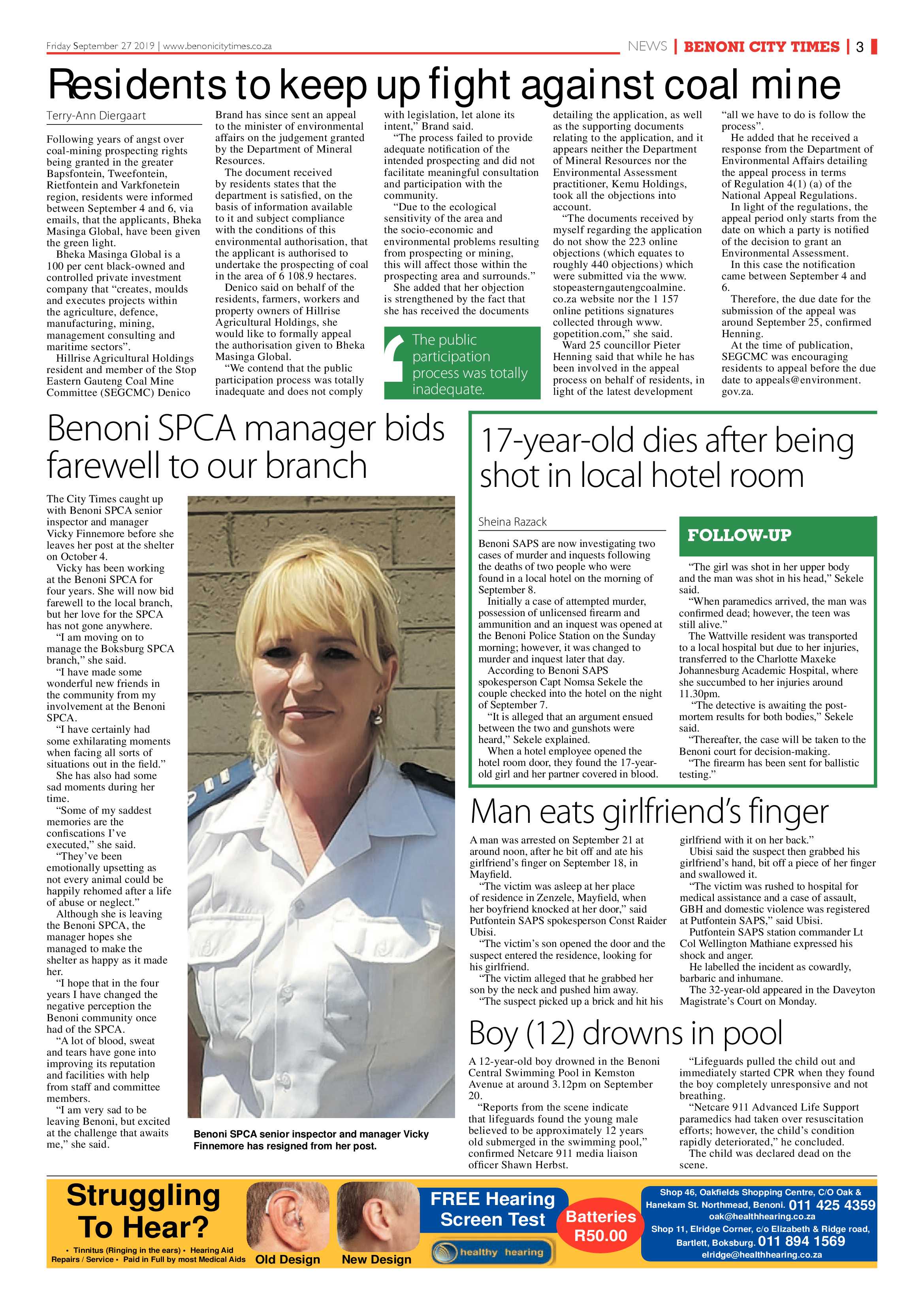 Benoni City Times 26 September 2019 page 3