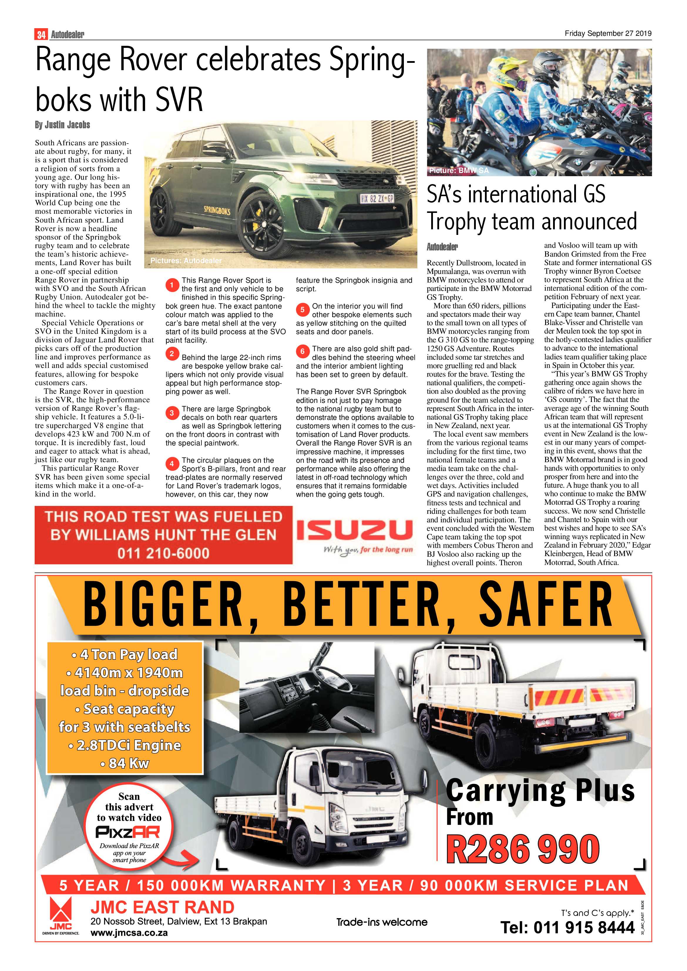 Benoni City Times 26 September 2019 page 34