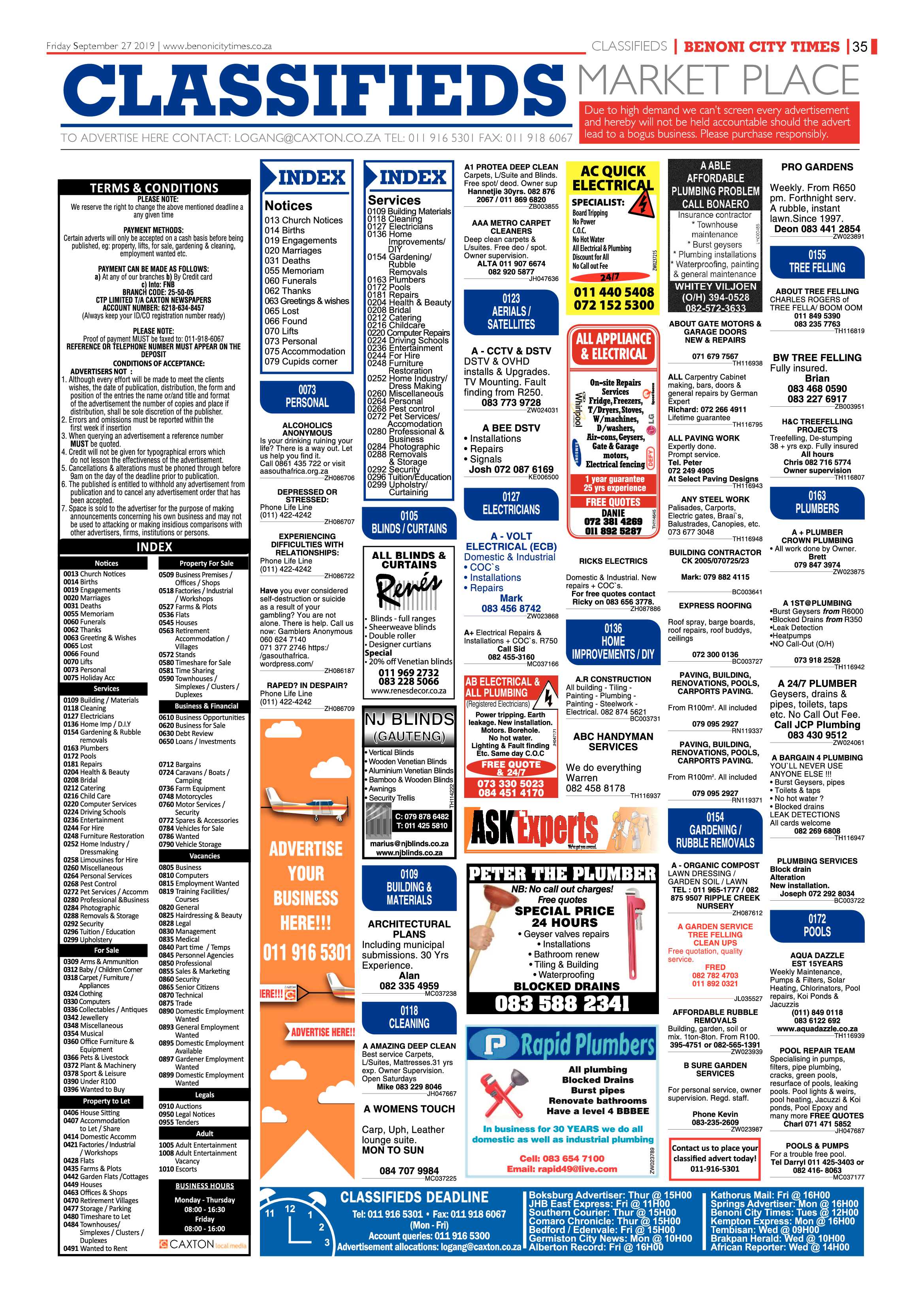 Benoni City Times 26 September 2019 page 35