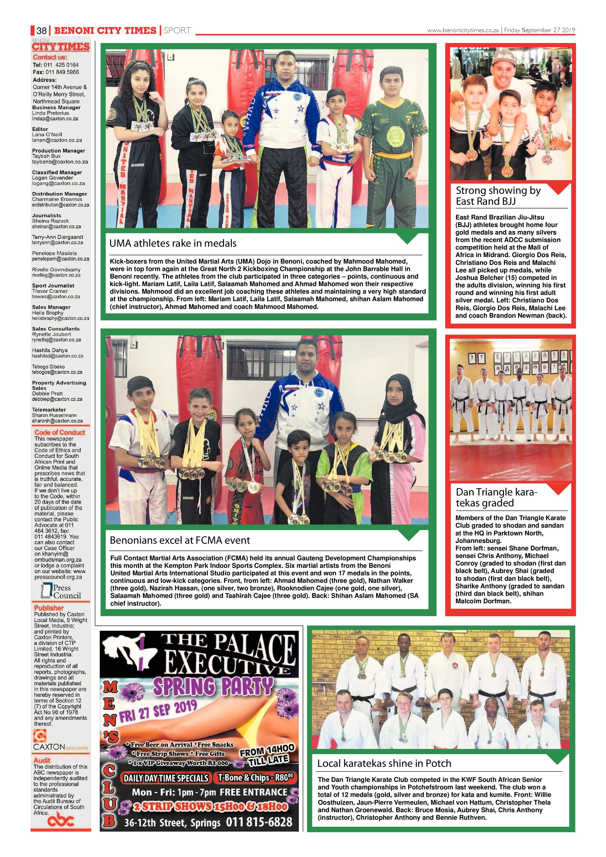 Benoni City Times 26 September 2019 page 38