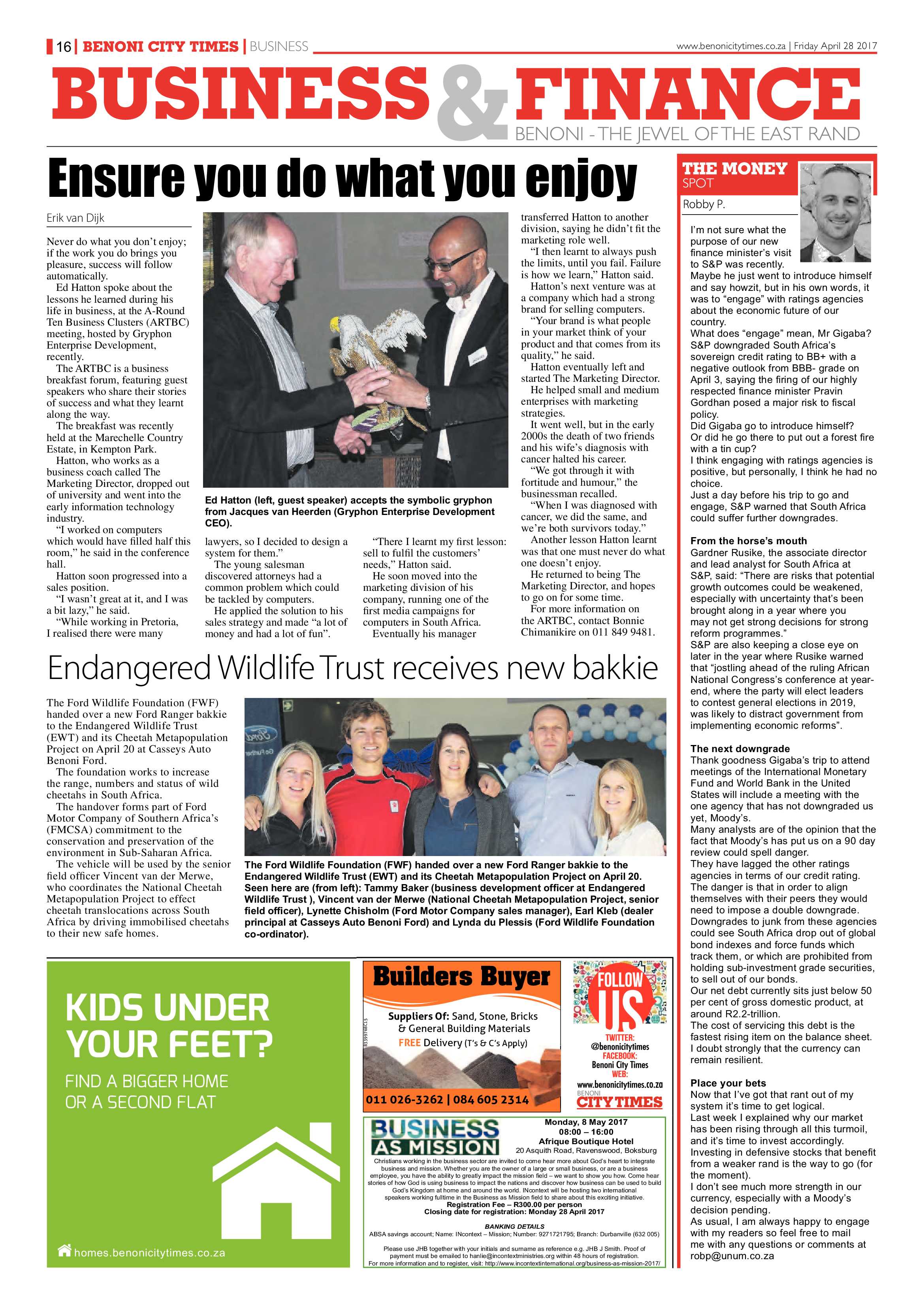 Benoni City Times 27 April 2017 page 16