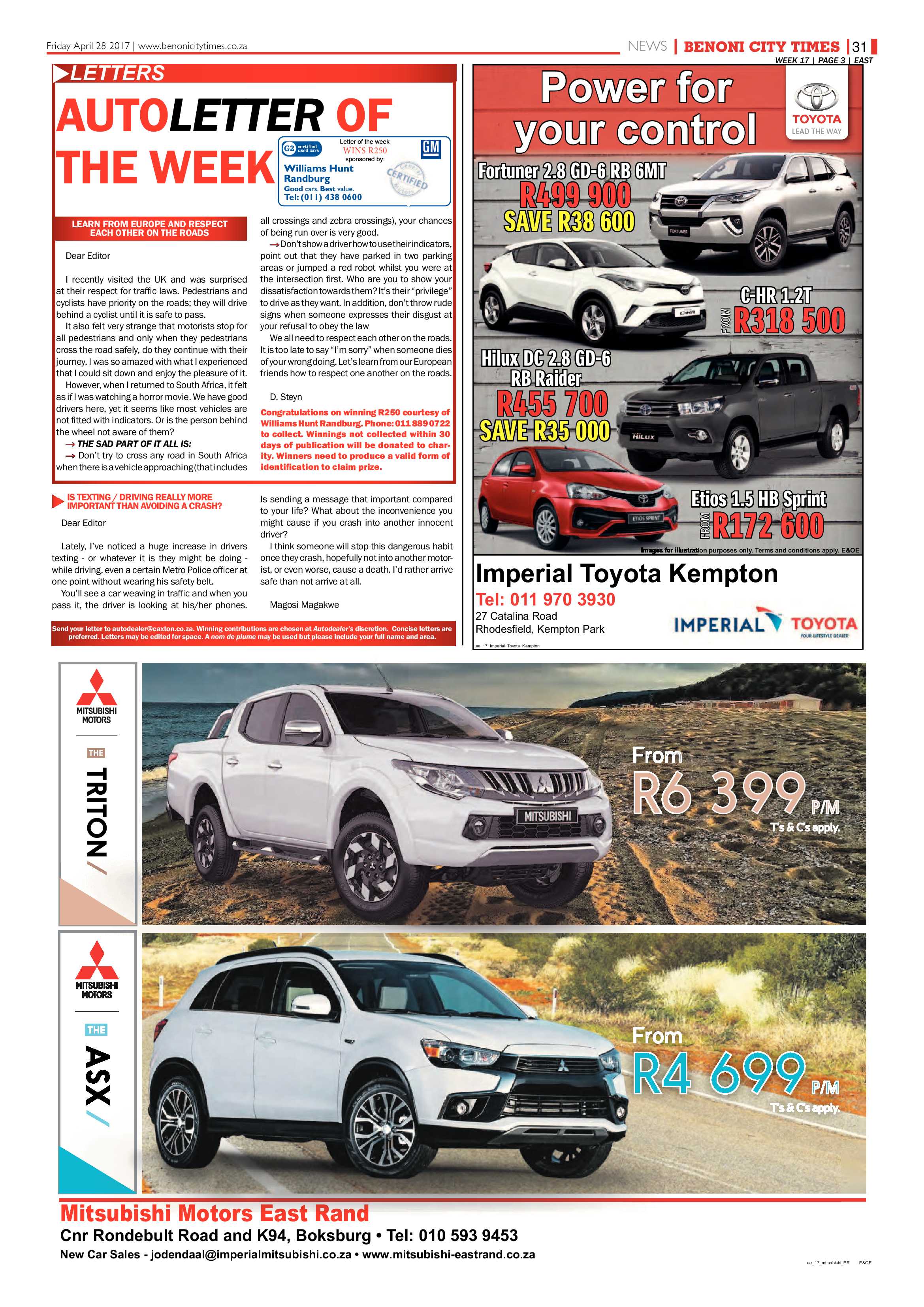 Benoni City Times 27 April 2017 page 31