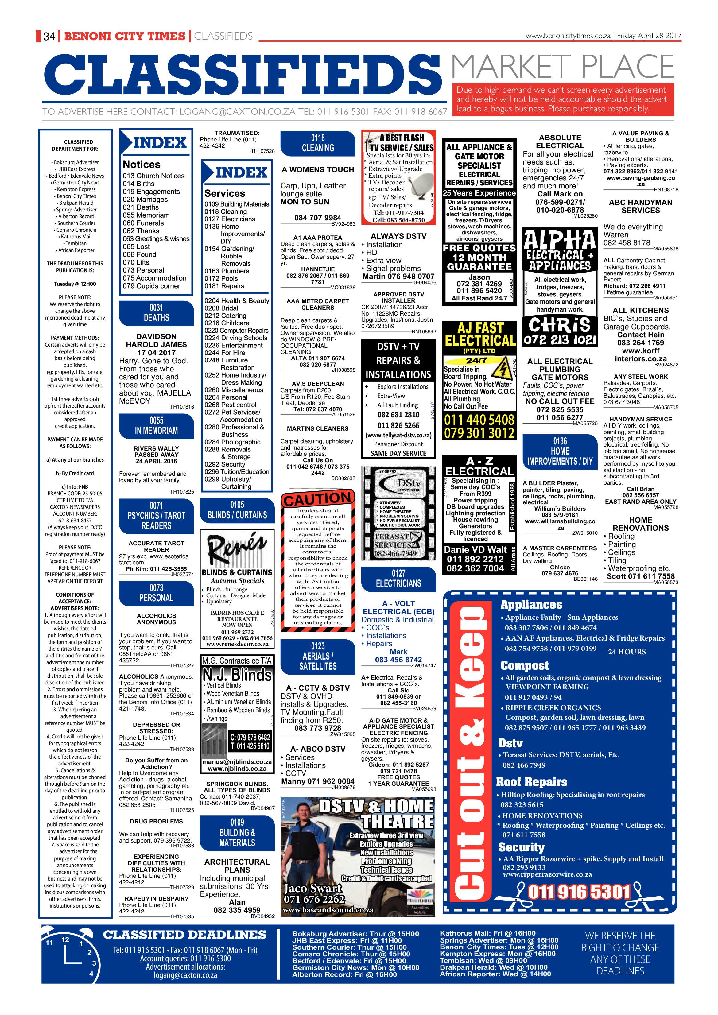 Benoni City Times 27 April 2017 page 34