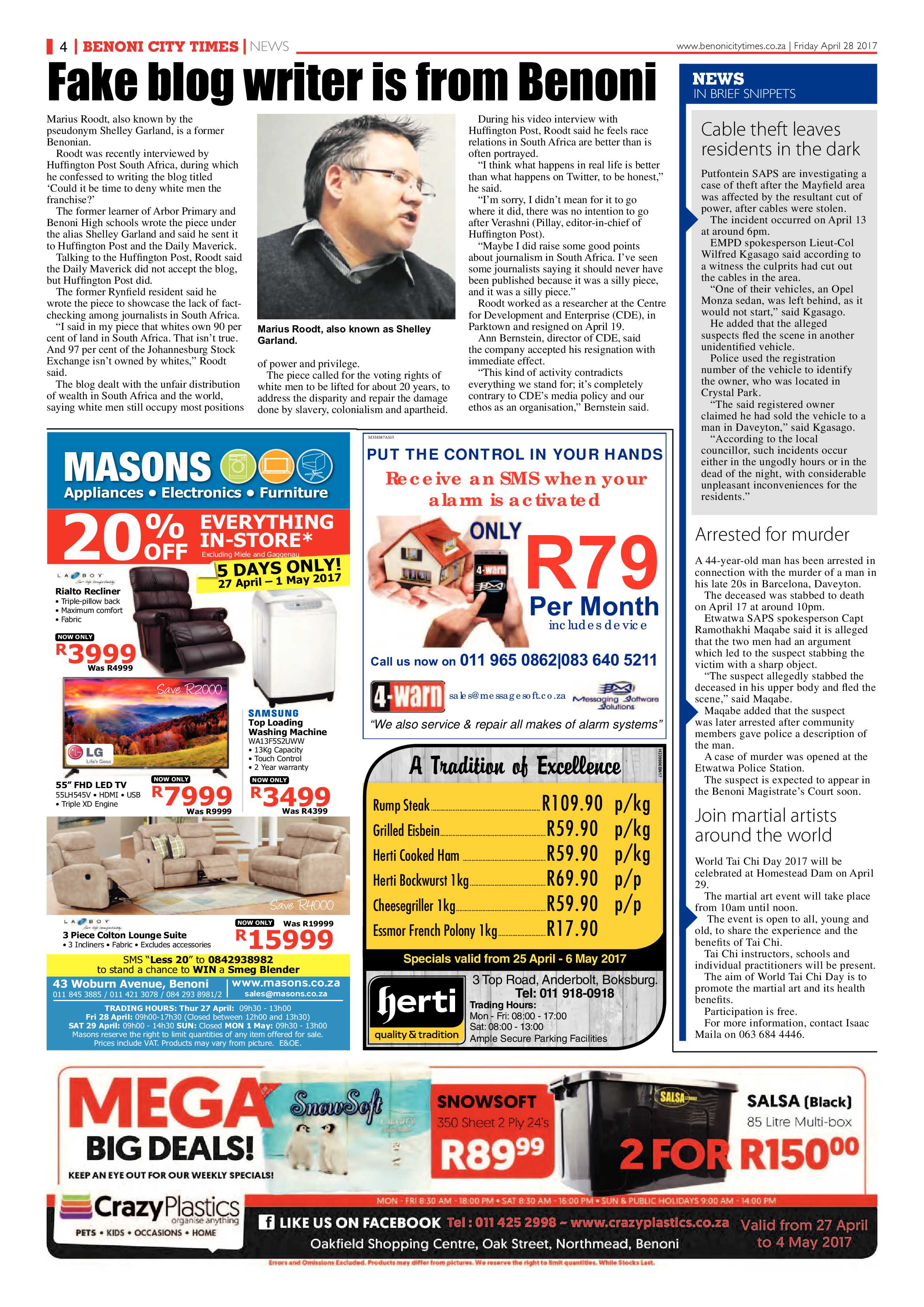 Benoni City Times 27 April 2017 page 4