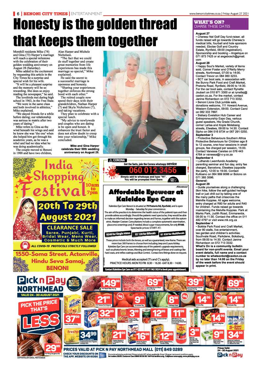 Benoni City Times 27 August 2021 page 6