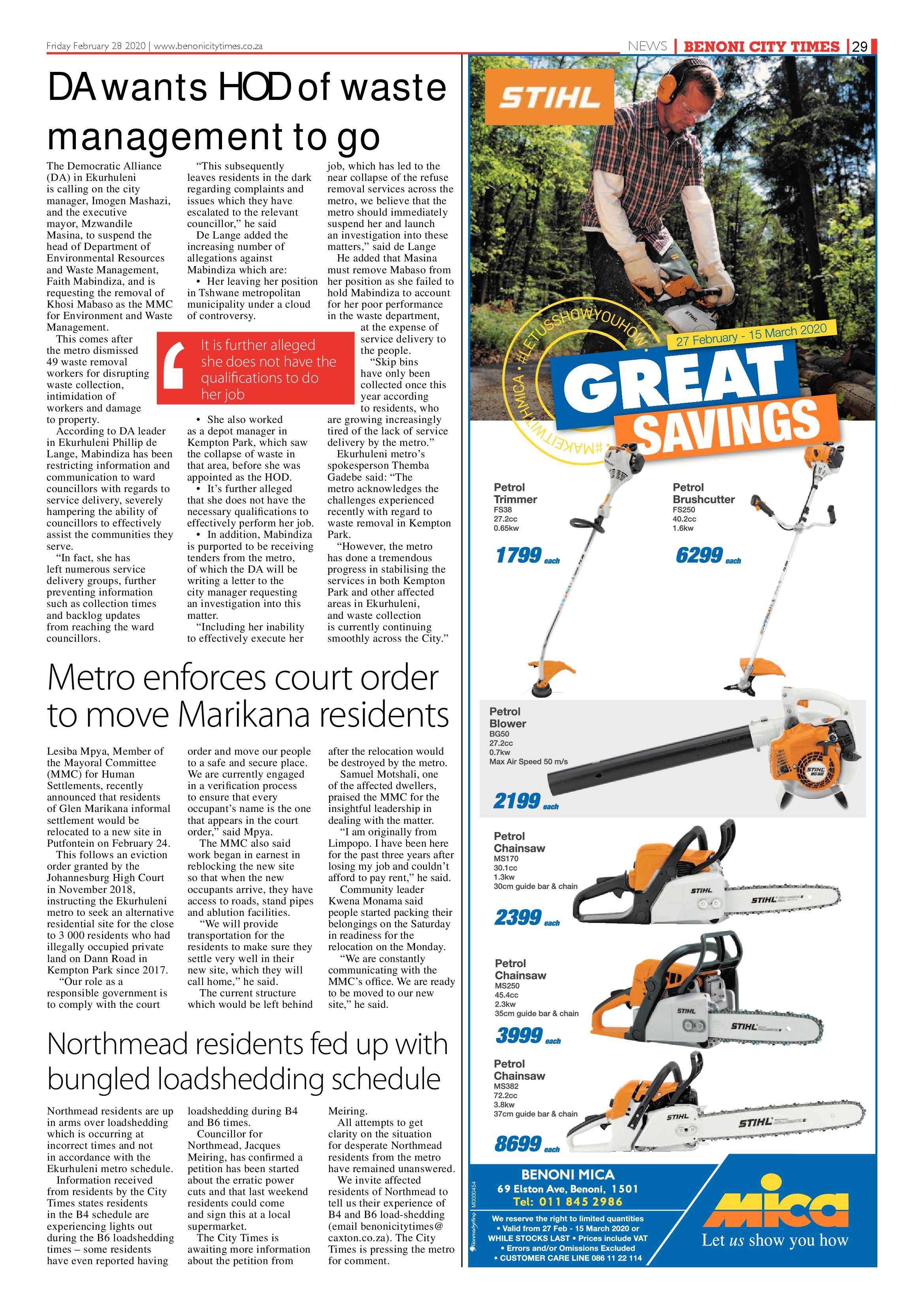 Benoni City Times 27 February 2020 page 29