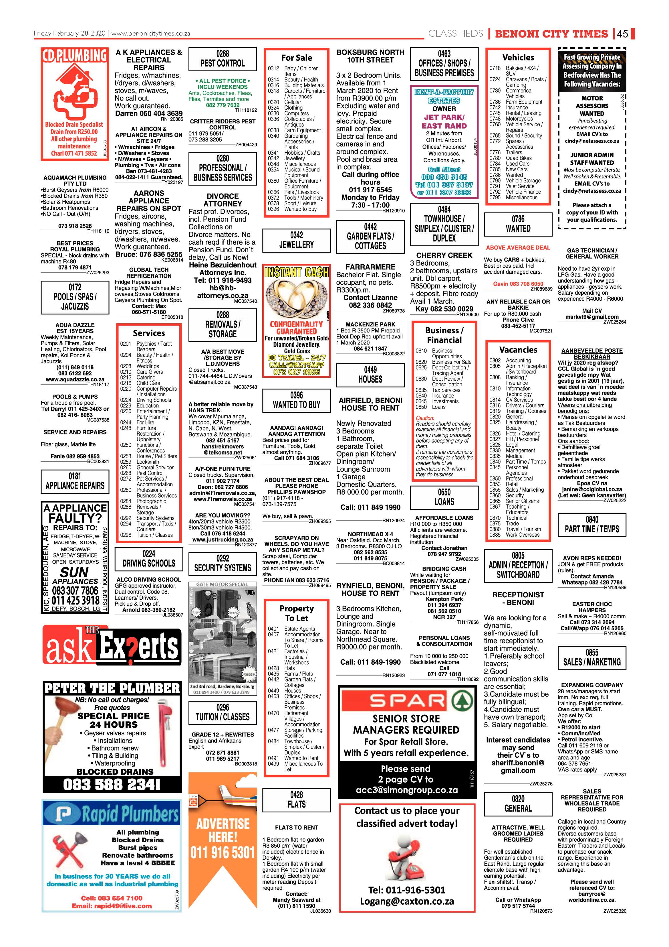 Benoni City Times 27 February 2020 page 45