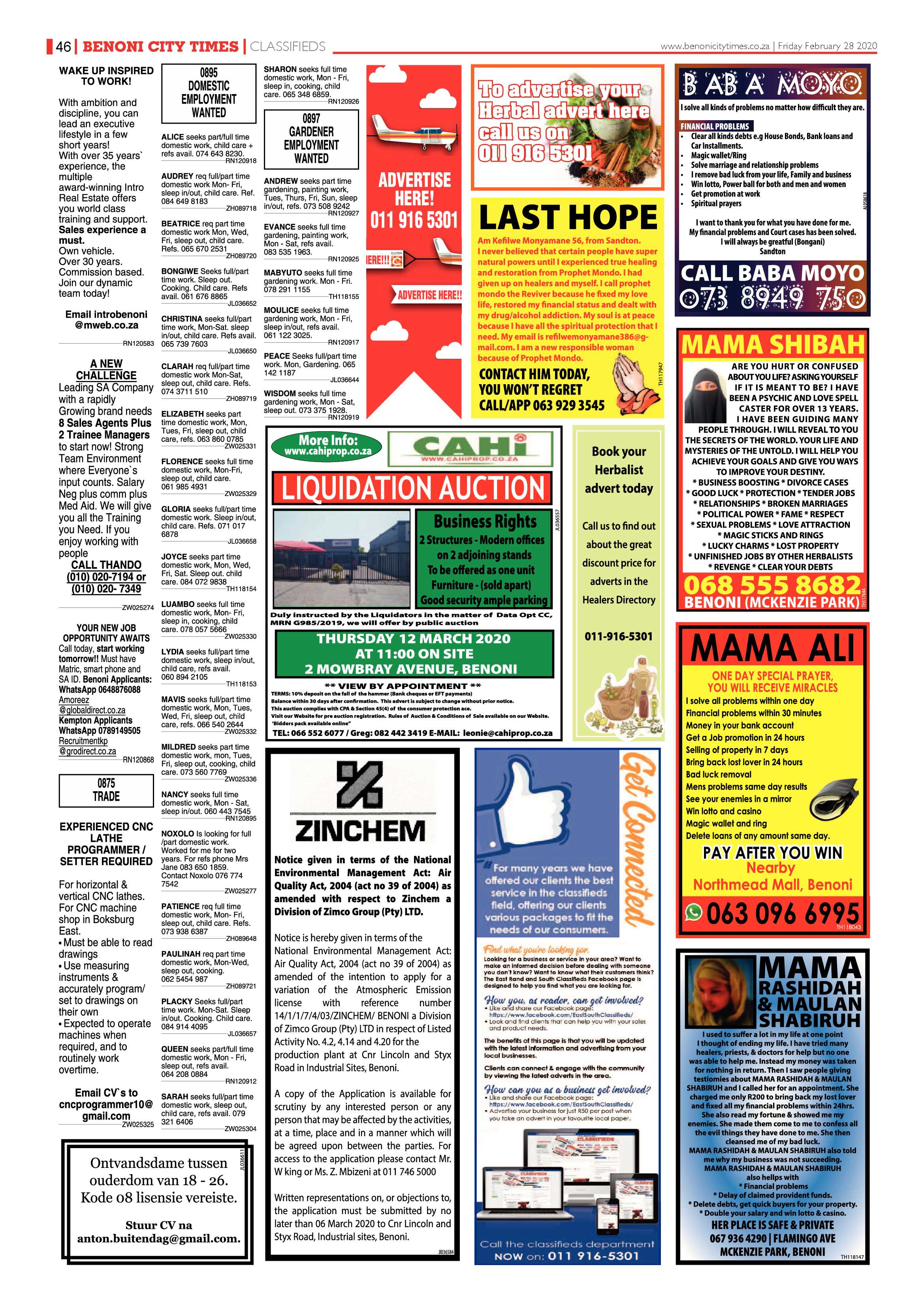Benoni City Times 27 February 2020 page 46