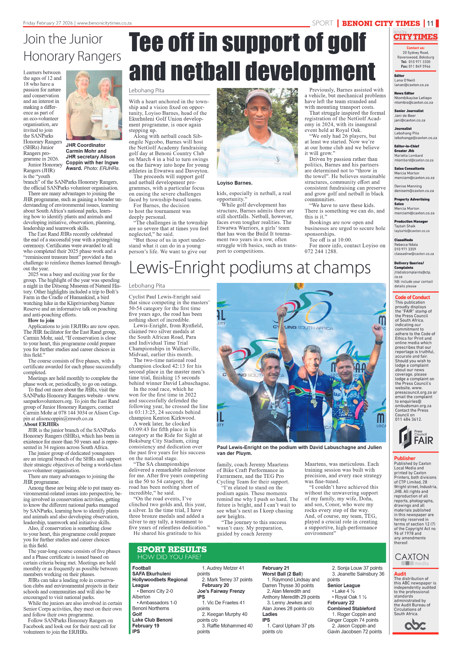 Benoni City Times 27 February 2026 page 11