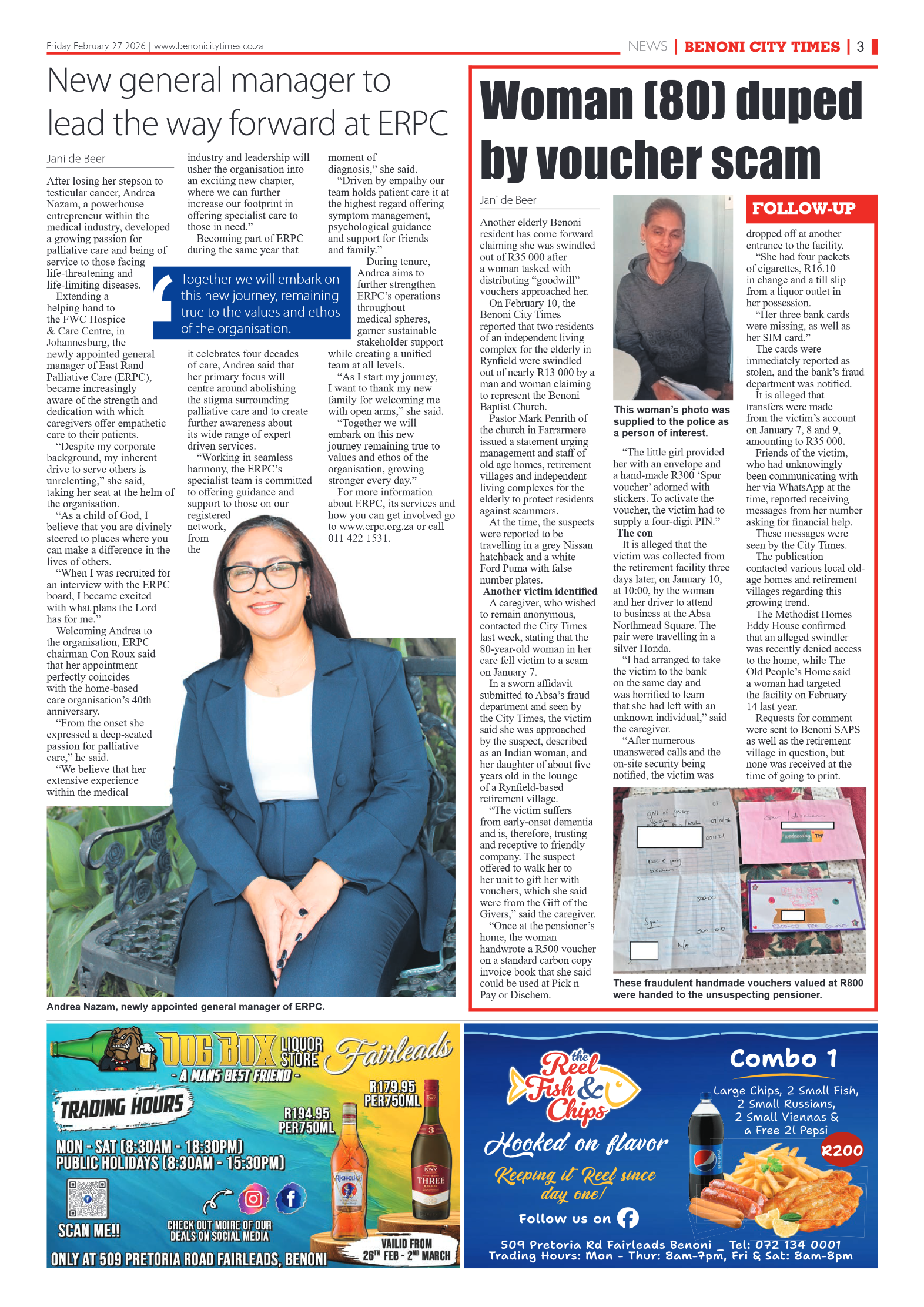 Benoni City Times 27 February 2026 page 3