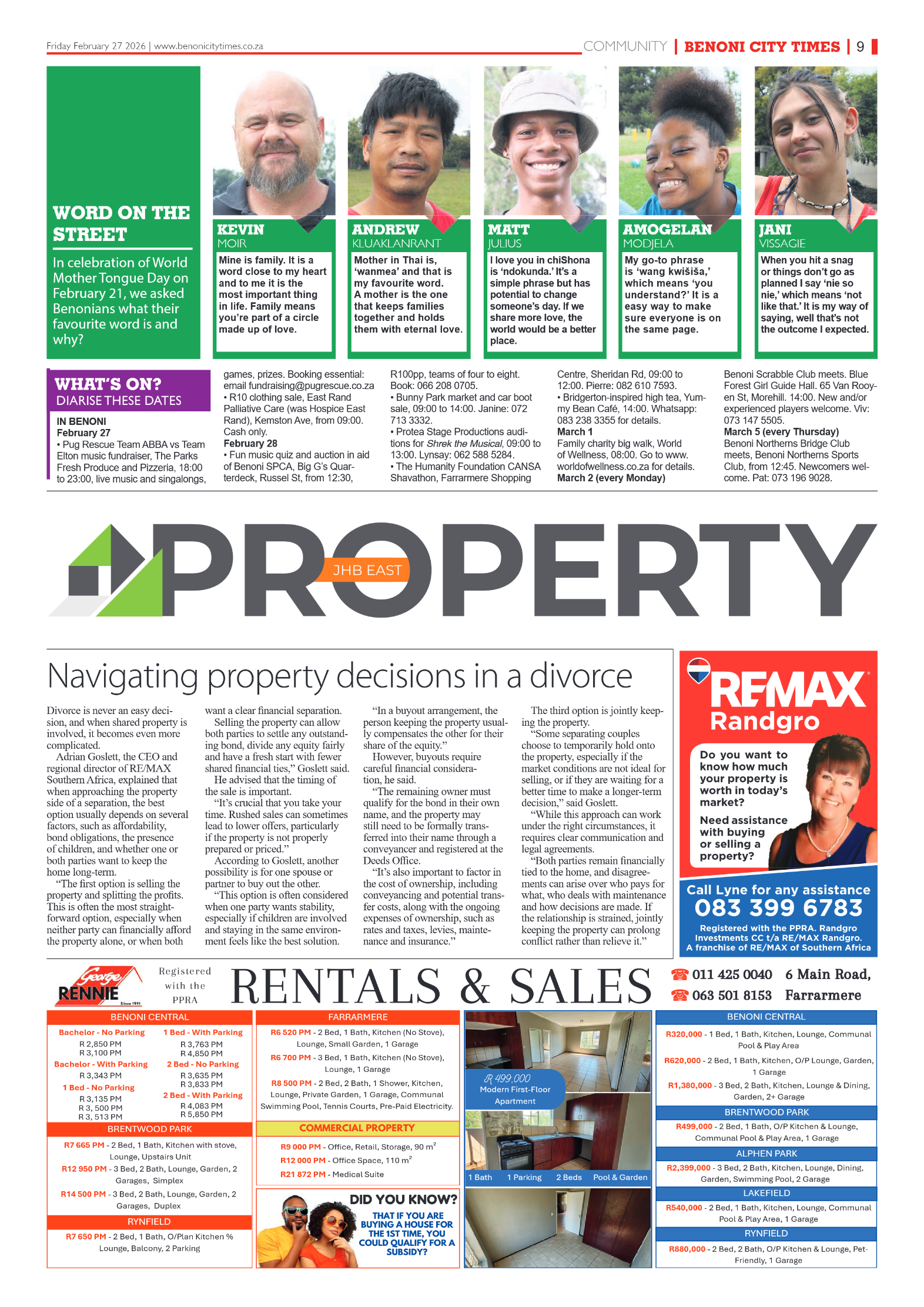 Benoni City Times 27 February 2026 page 9