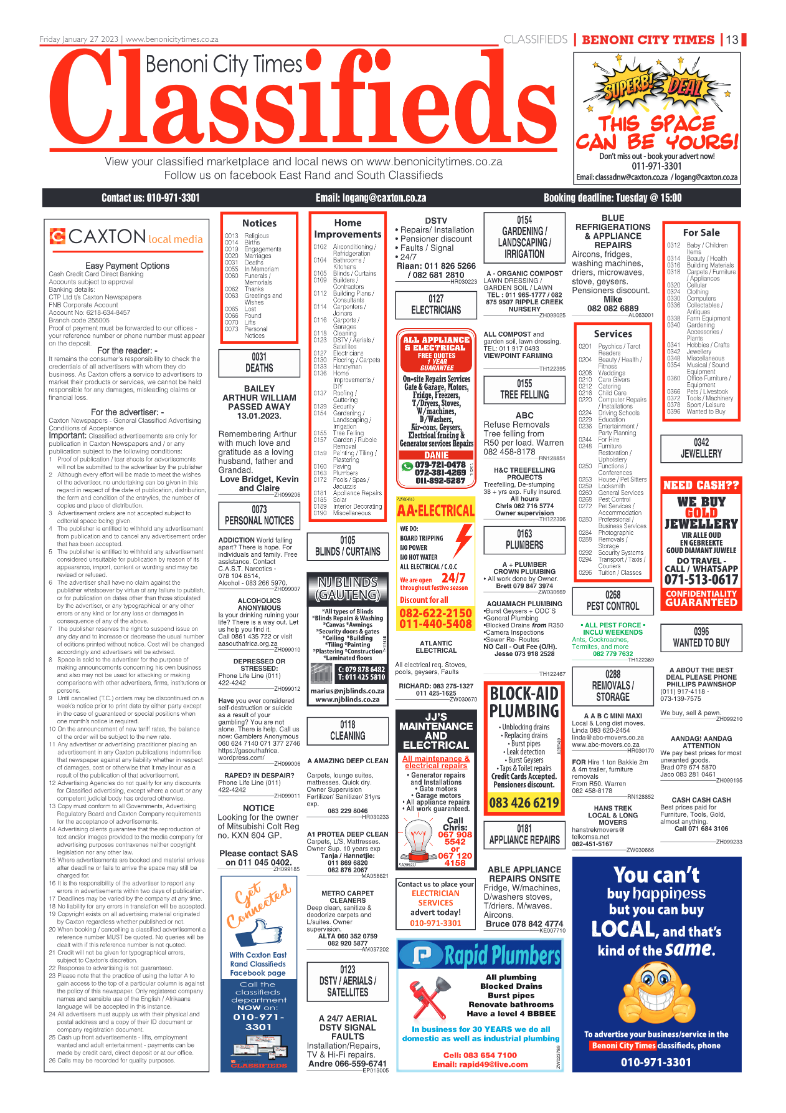 Benoni City Times 27 January 2023 page 12