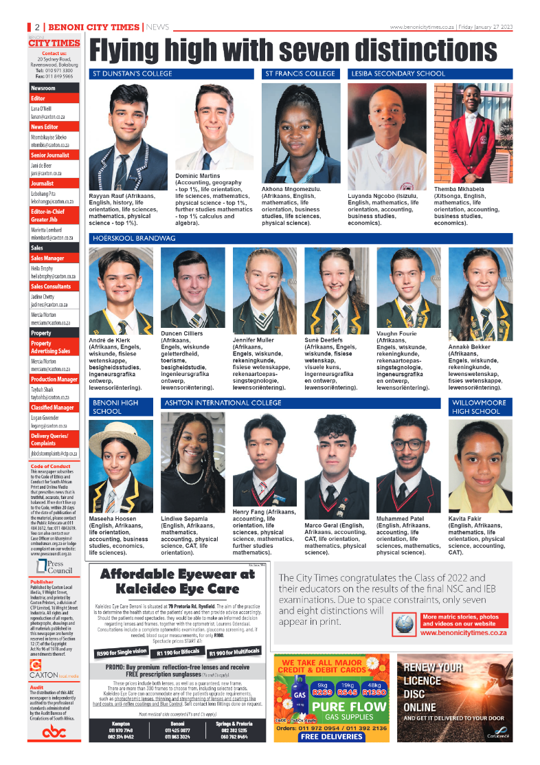 Benoni City Times 27 January 2023 page 2