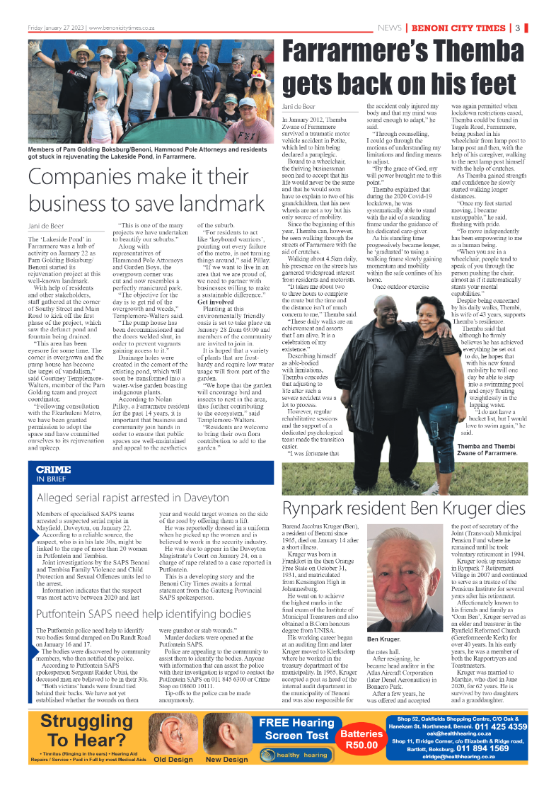 Benoni City Times 27 January 2023 page 3