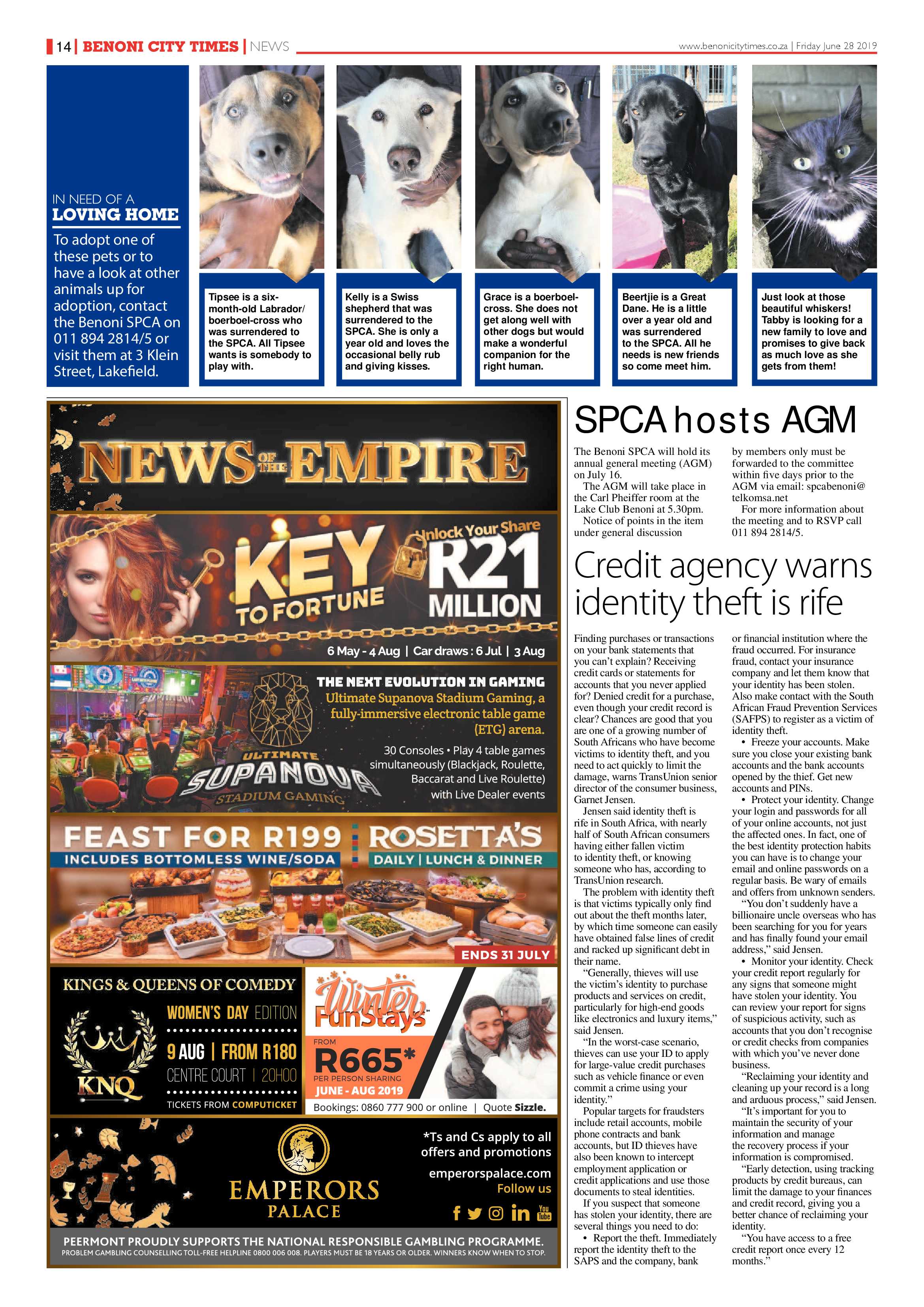 Benoni City Times 27 June 2019 page 14