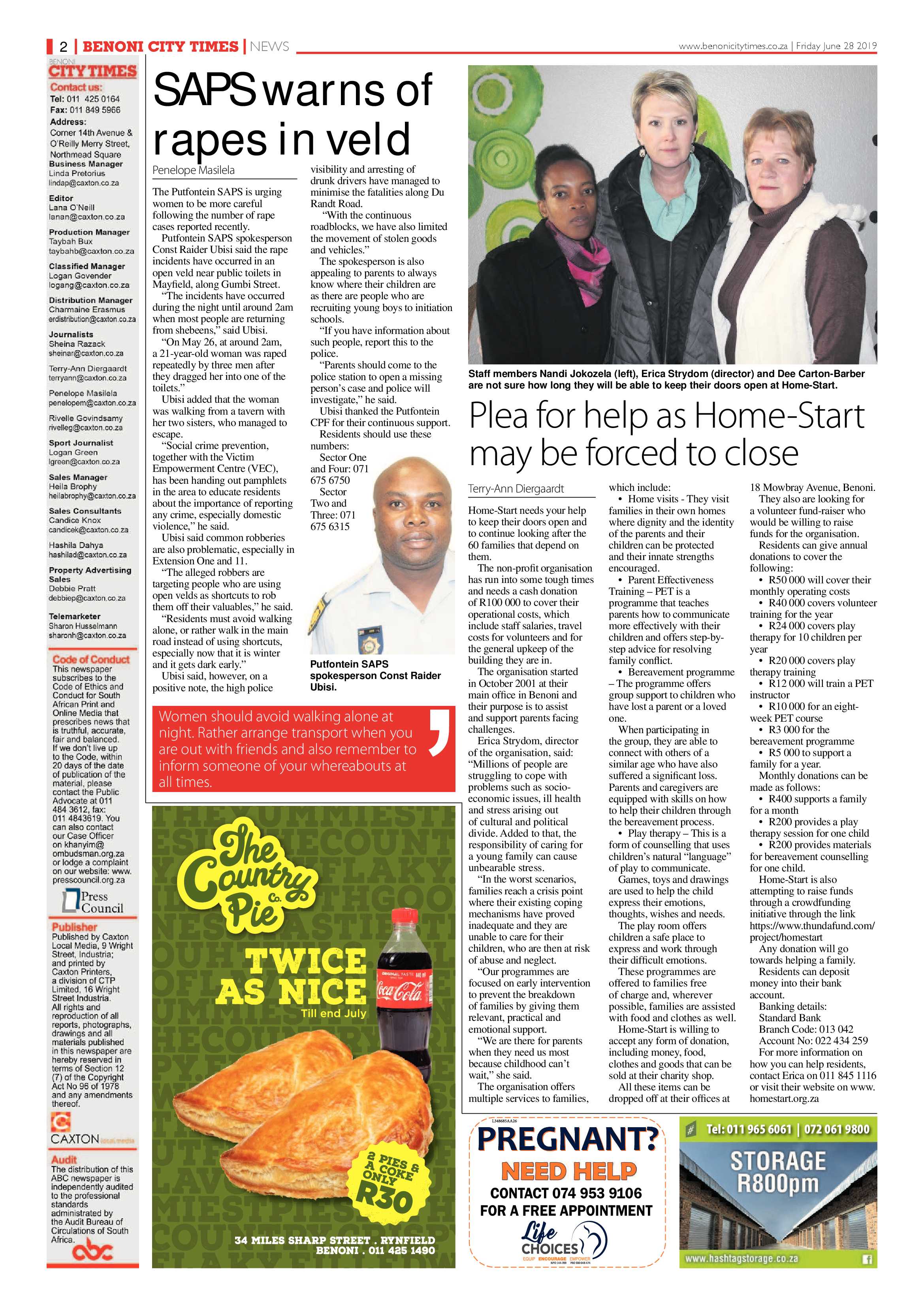 Benoni City Times 27 June 2019 page 2