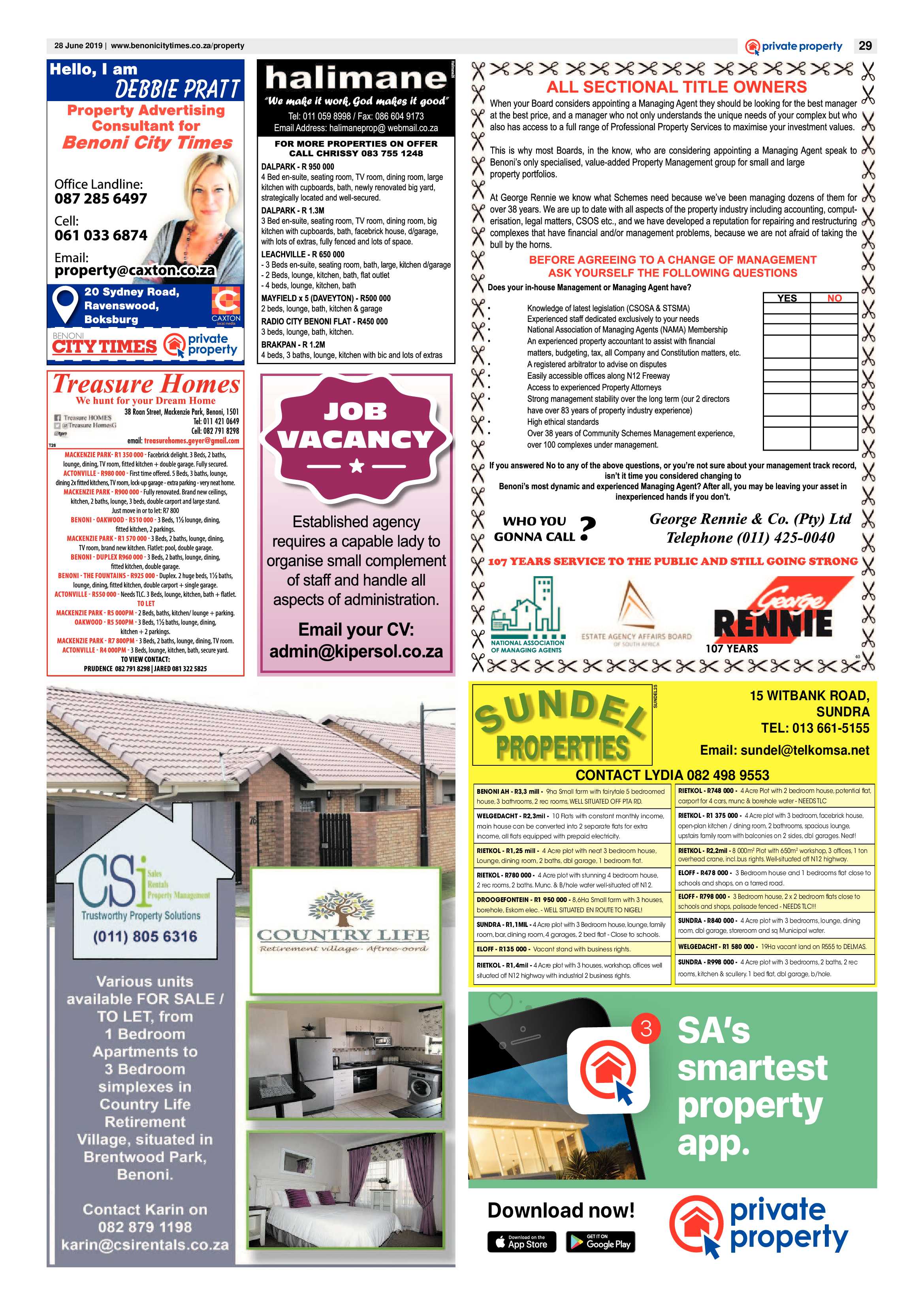 Benoni City Times 27 June 2019 page 29