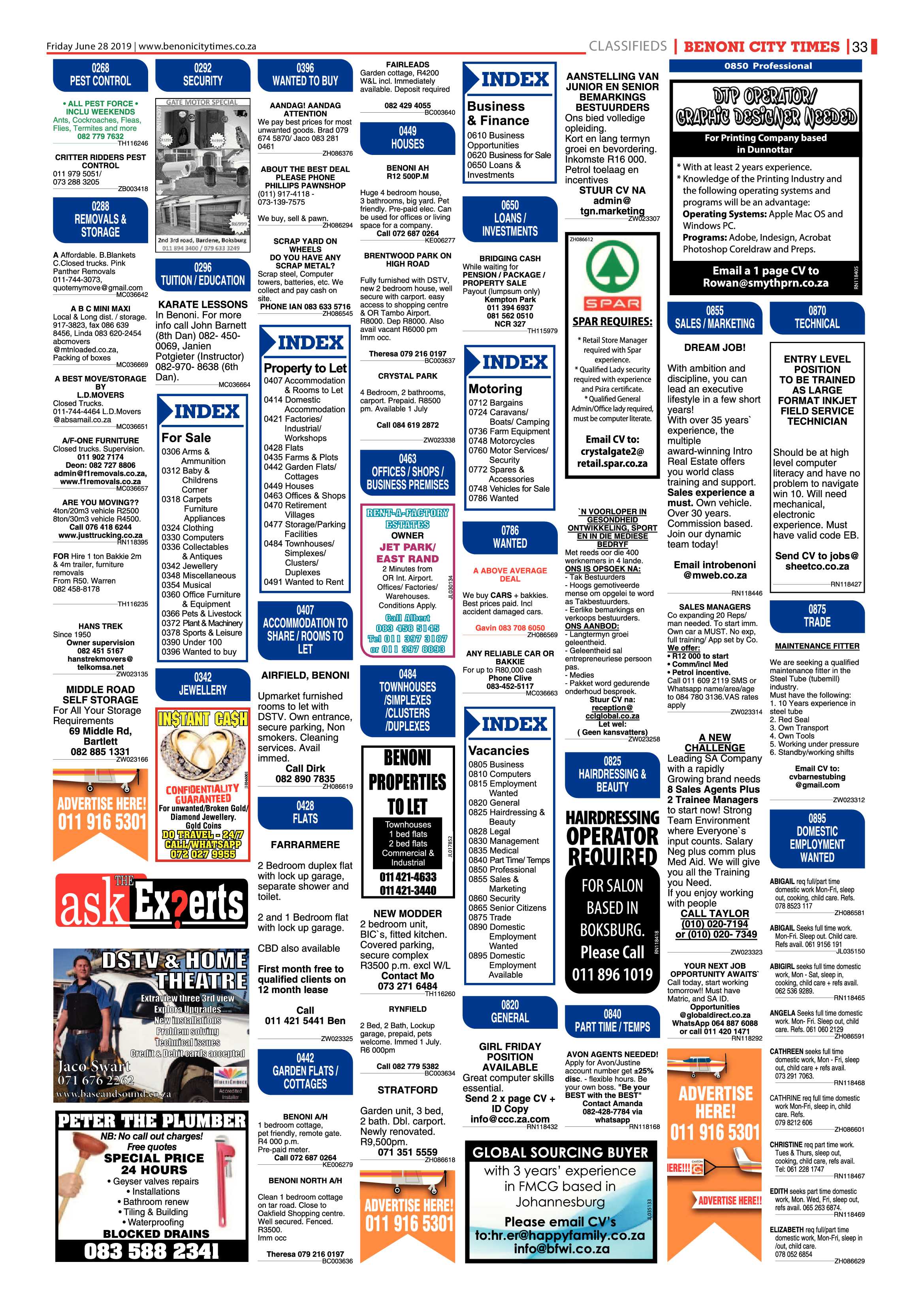 Benoni City Times 27 June 2019 page 33