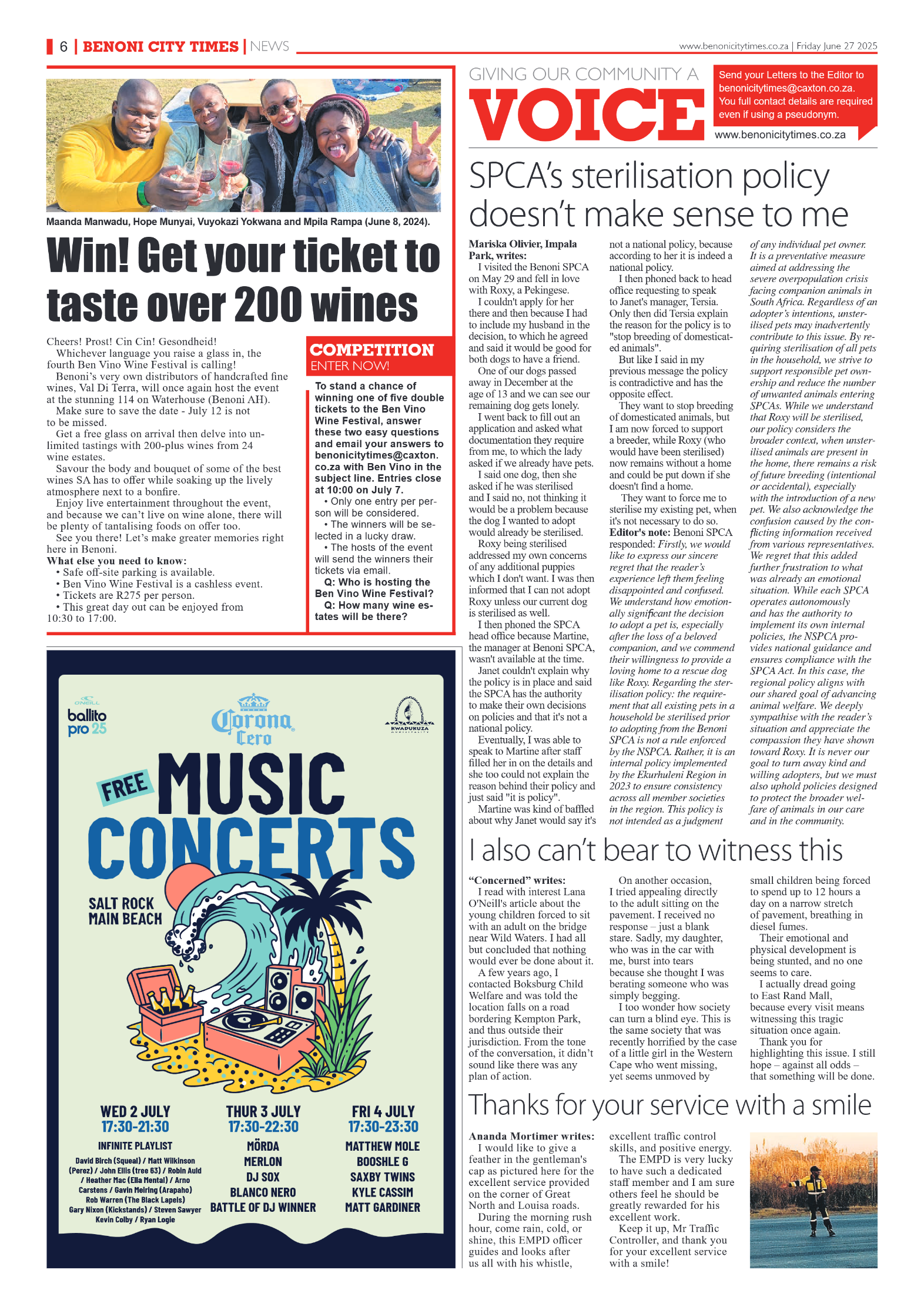 Benoni City Times 27 June 2025 page 6