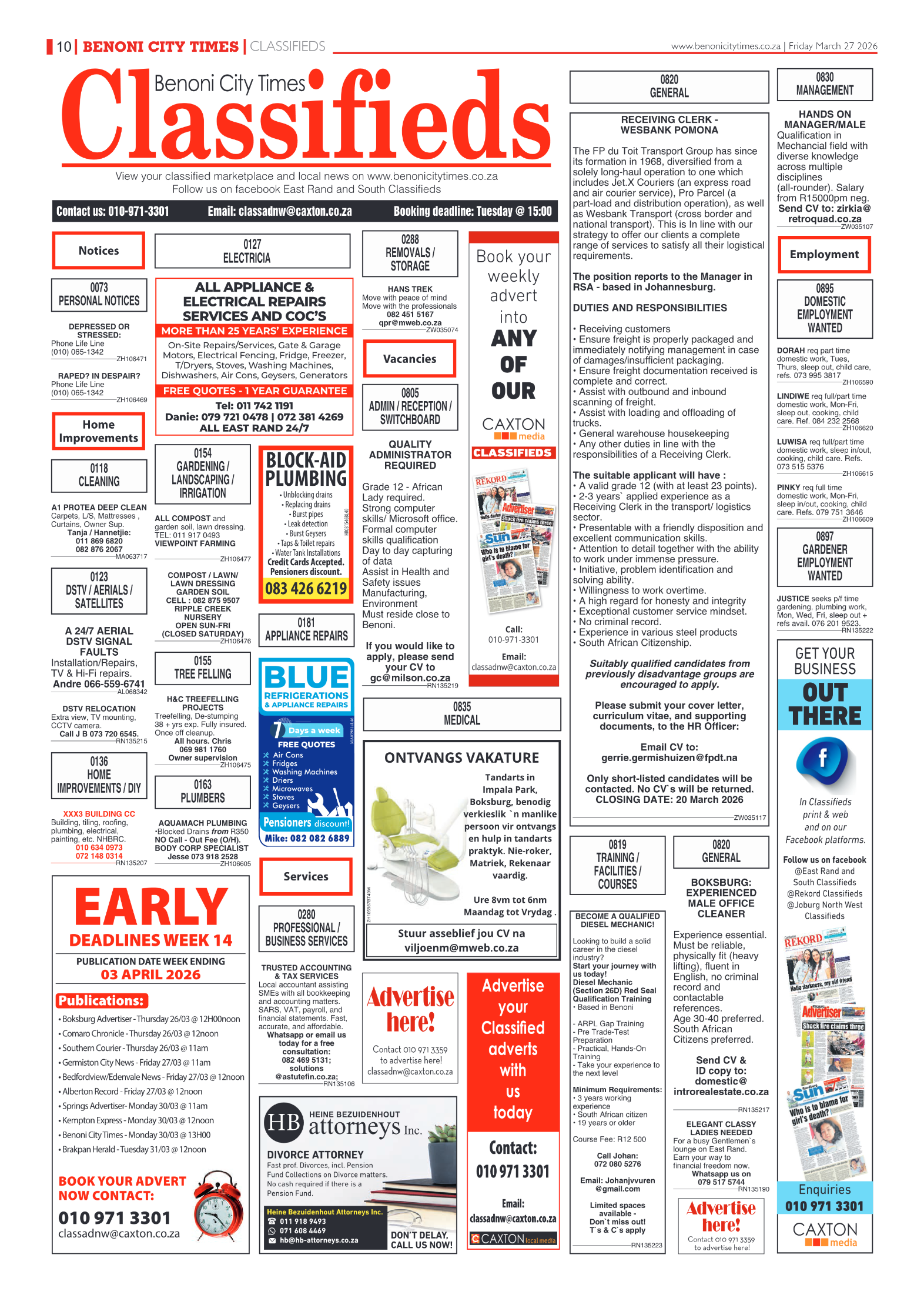 Benoni City Times 27 March 2026 page 10