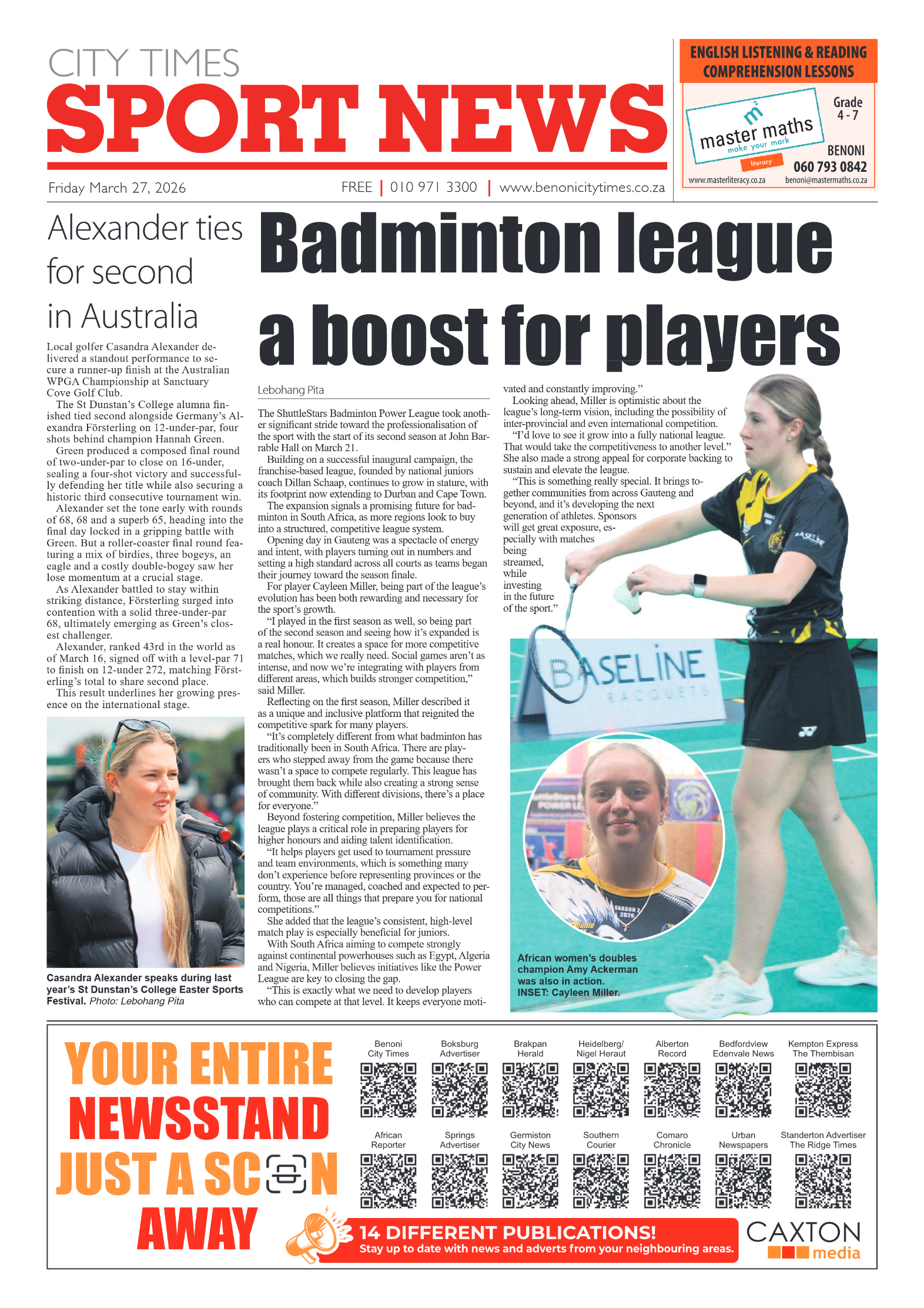 Benoni City Times 27 March 2026 page 12