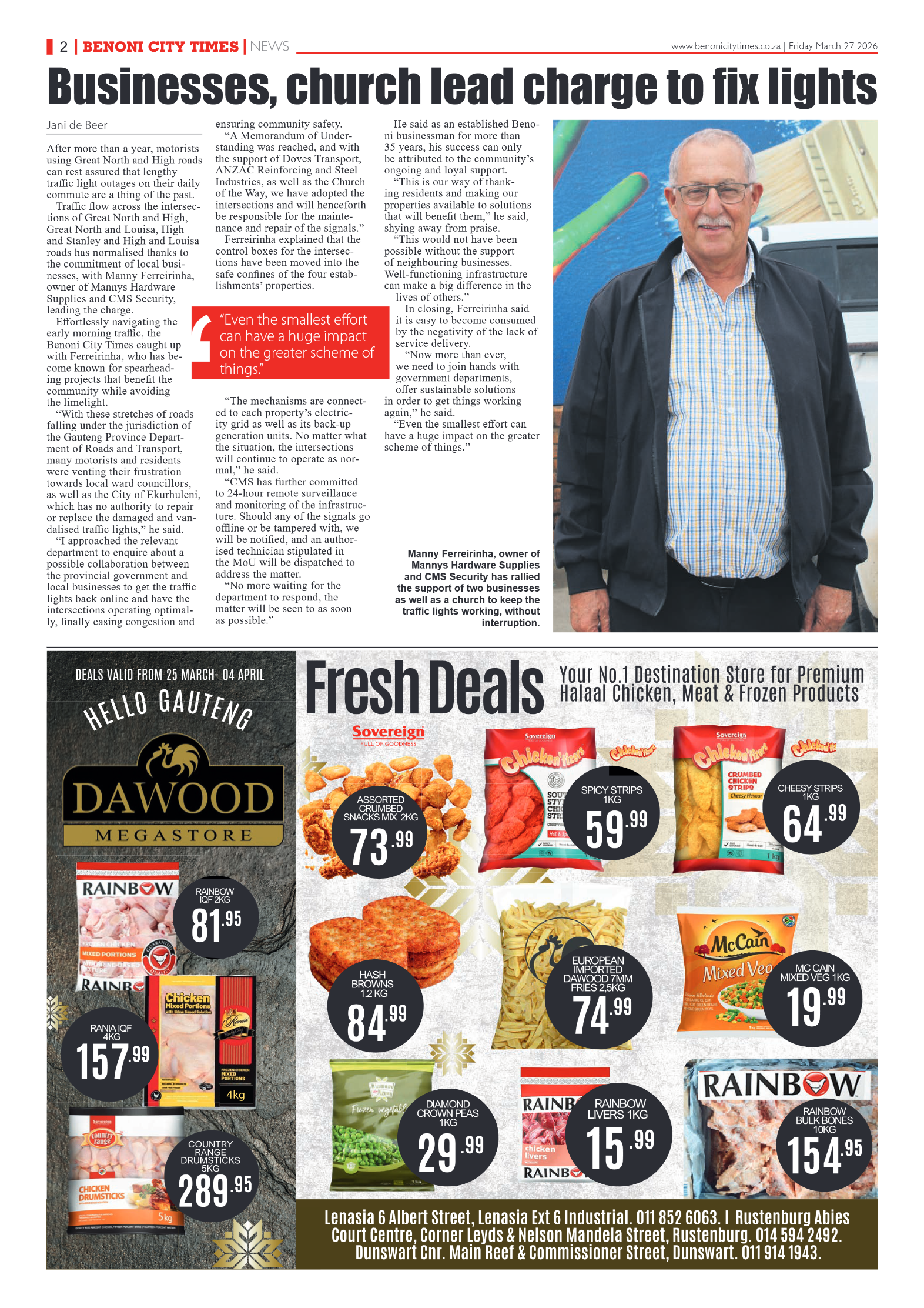 Benoni City Times 27 March 2026 page 2