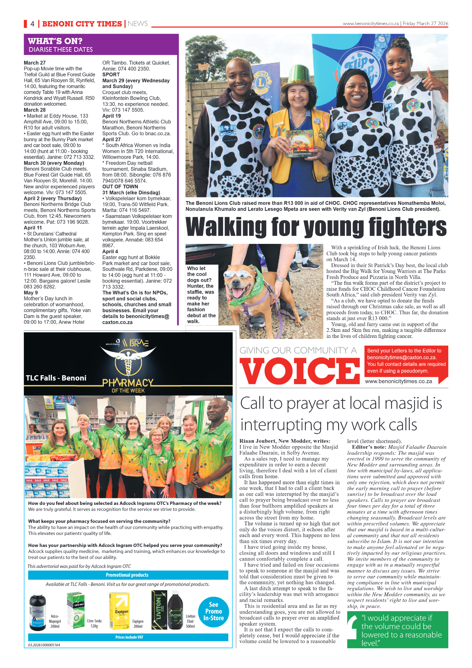 Benoni City Times 27 March 2026 page 4