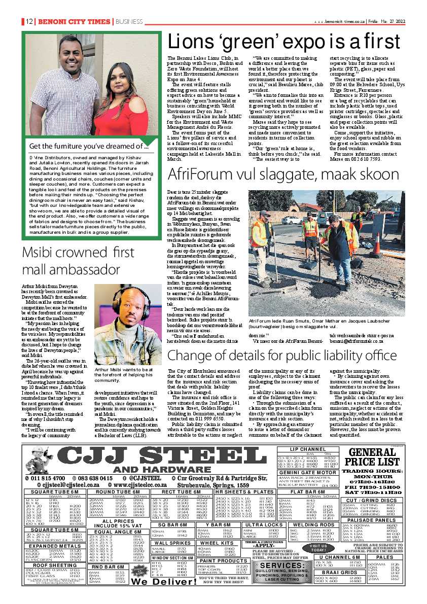 Benoni City Times 27 May 2022 page 14