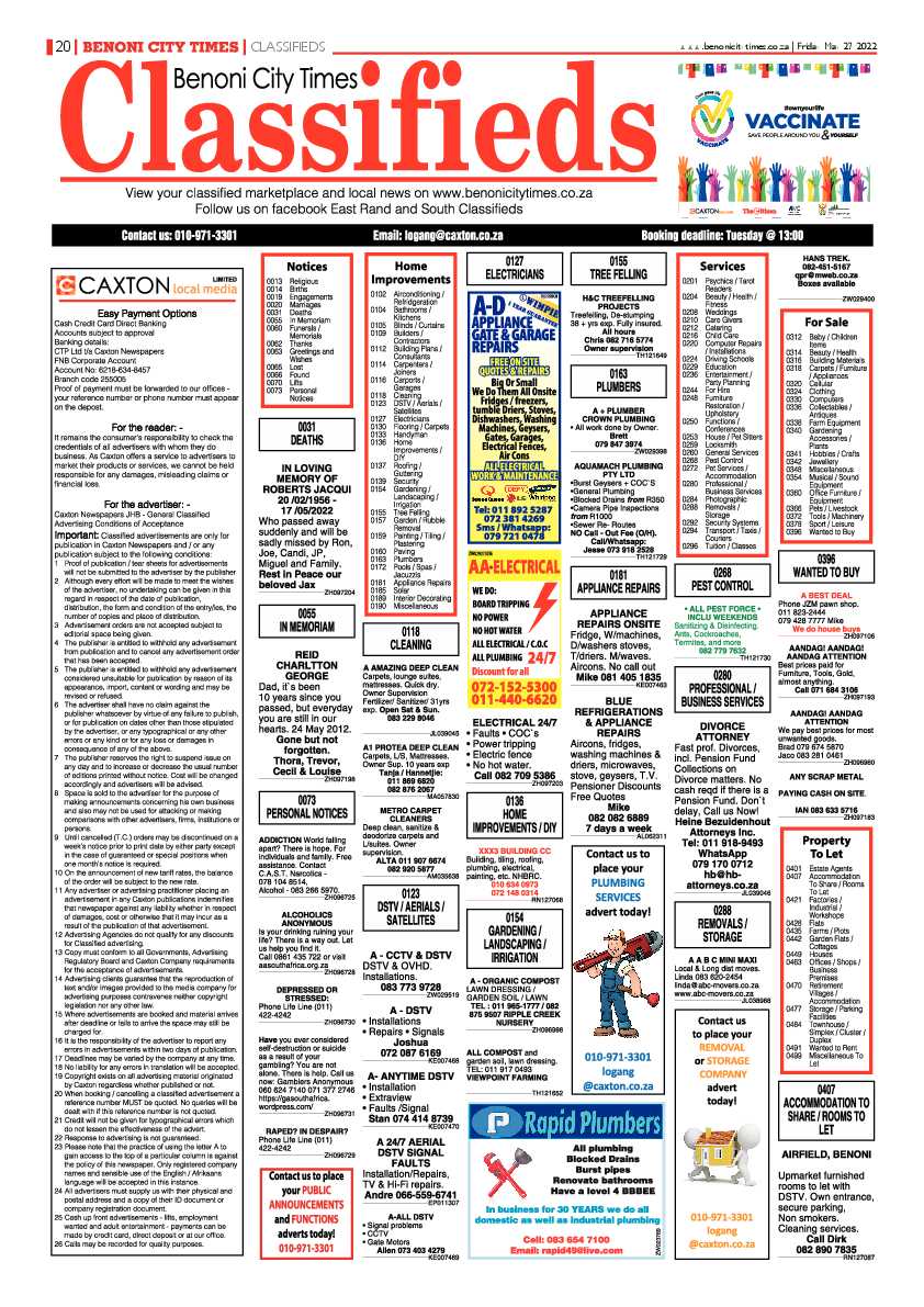 Benoni City Times 27 May 2022 page 22