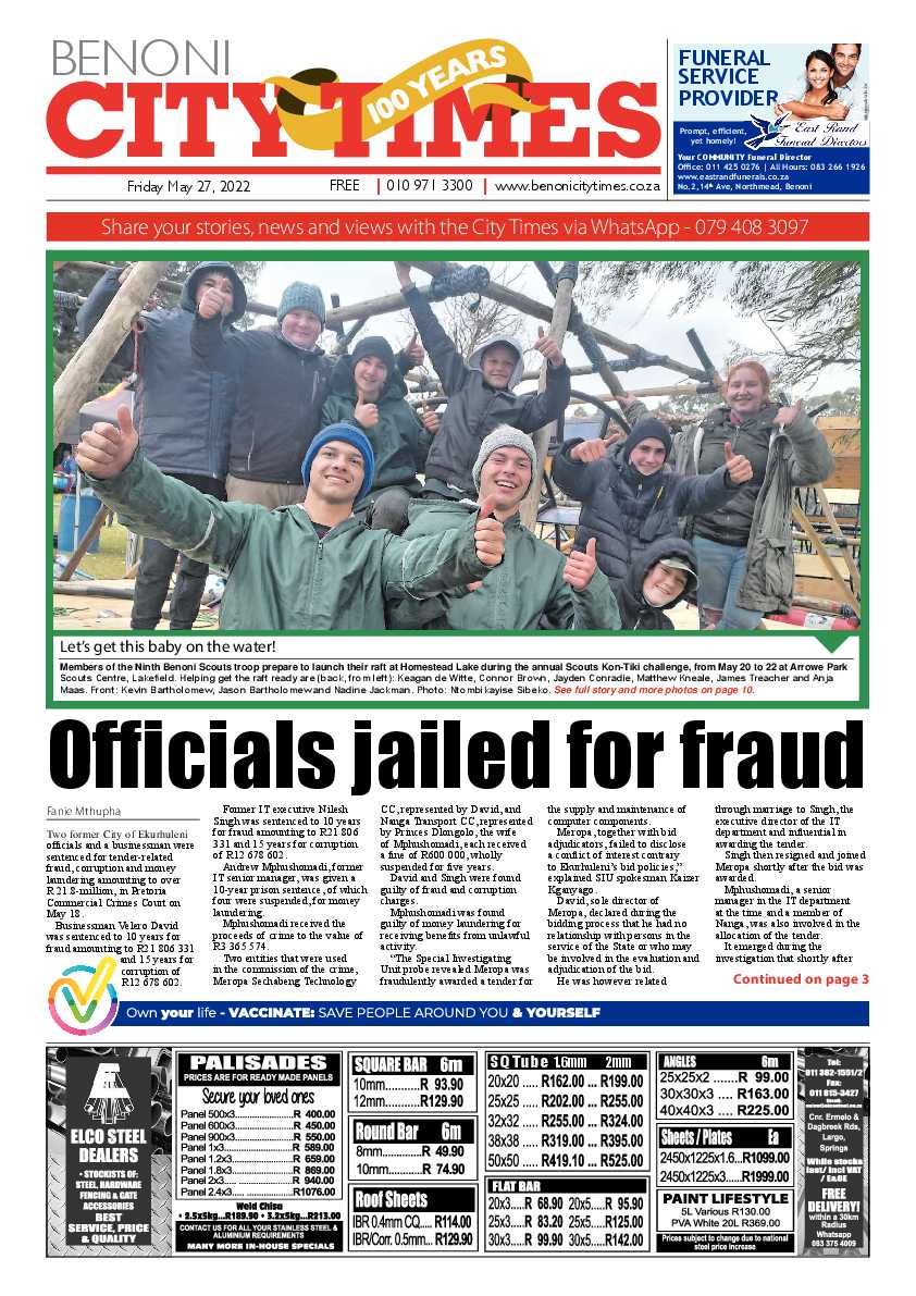 Benoni City Times 27 May 2022 page 3