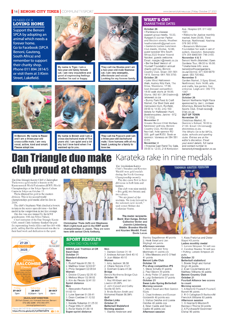 Benoni City Times 27 October 2023 page 16