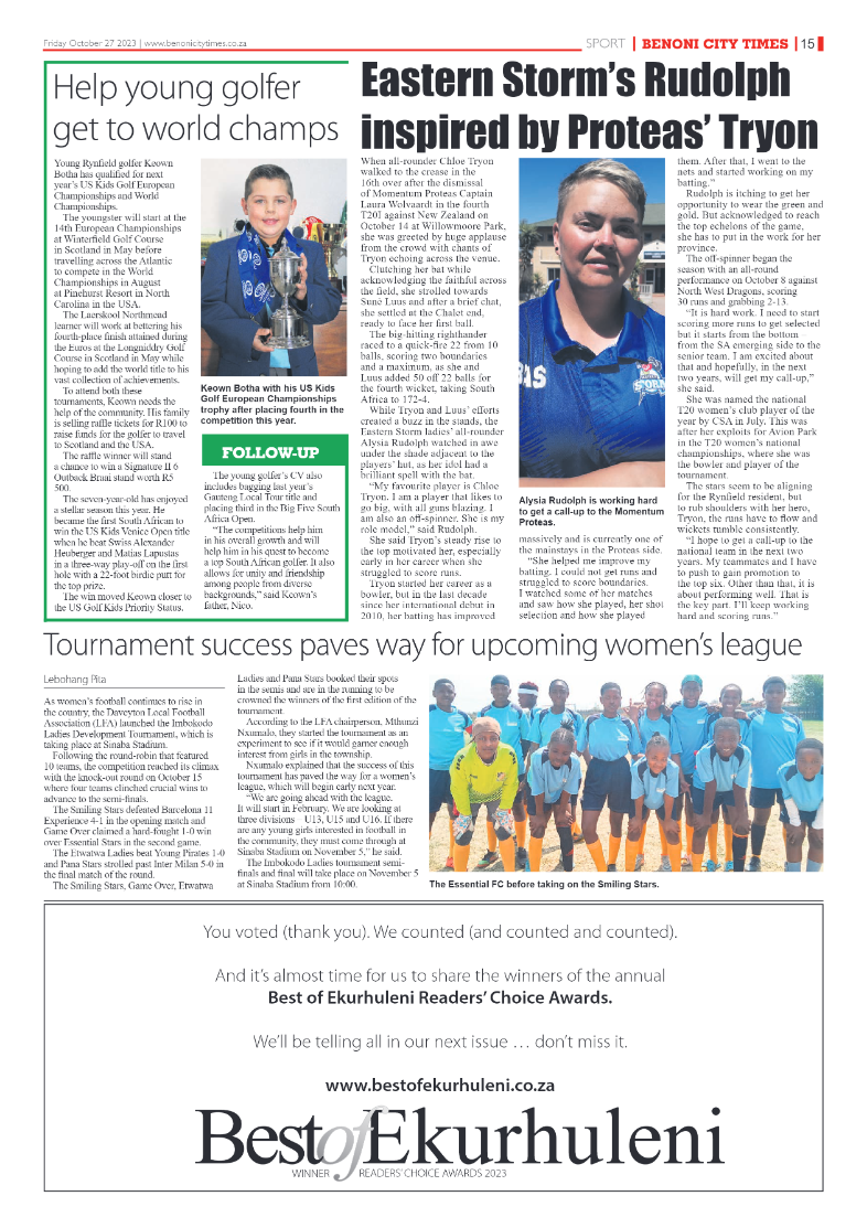 Benoni City Times 27 October 2023 page 17