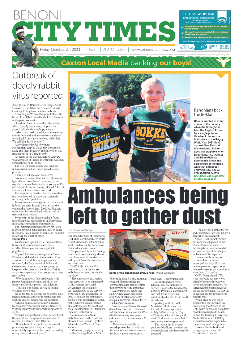 Benoni City Times 27 October 2023 page 3